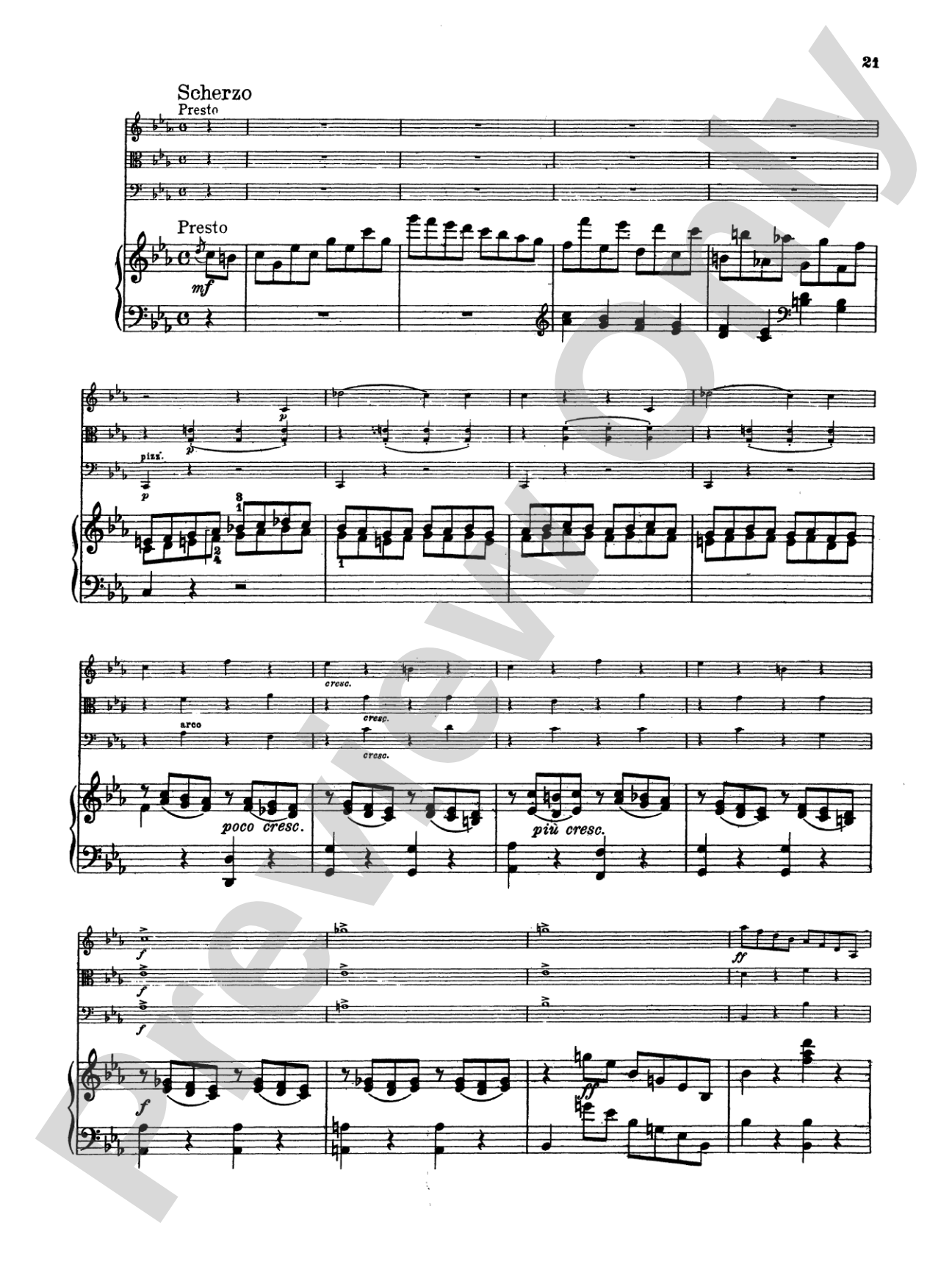 Mendelssohn: Piano Quartet No. 1 in C Minor, Op. 1: Chamber Quartet Book