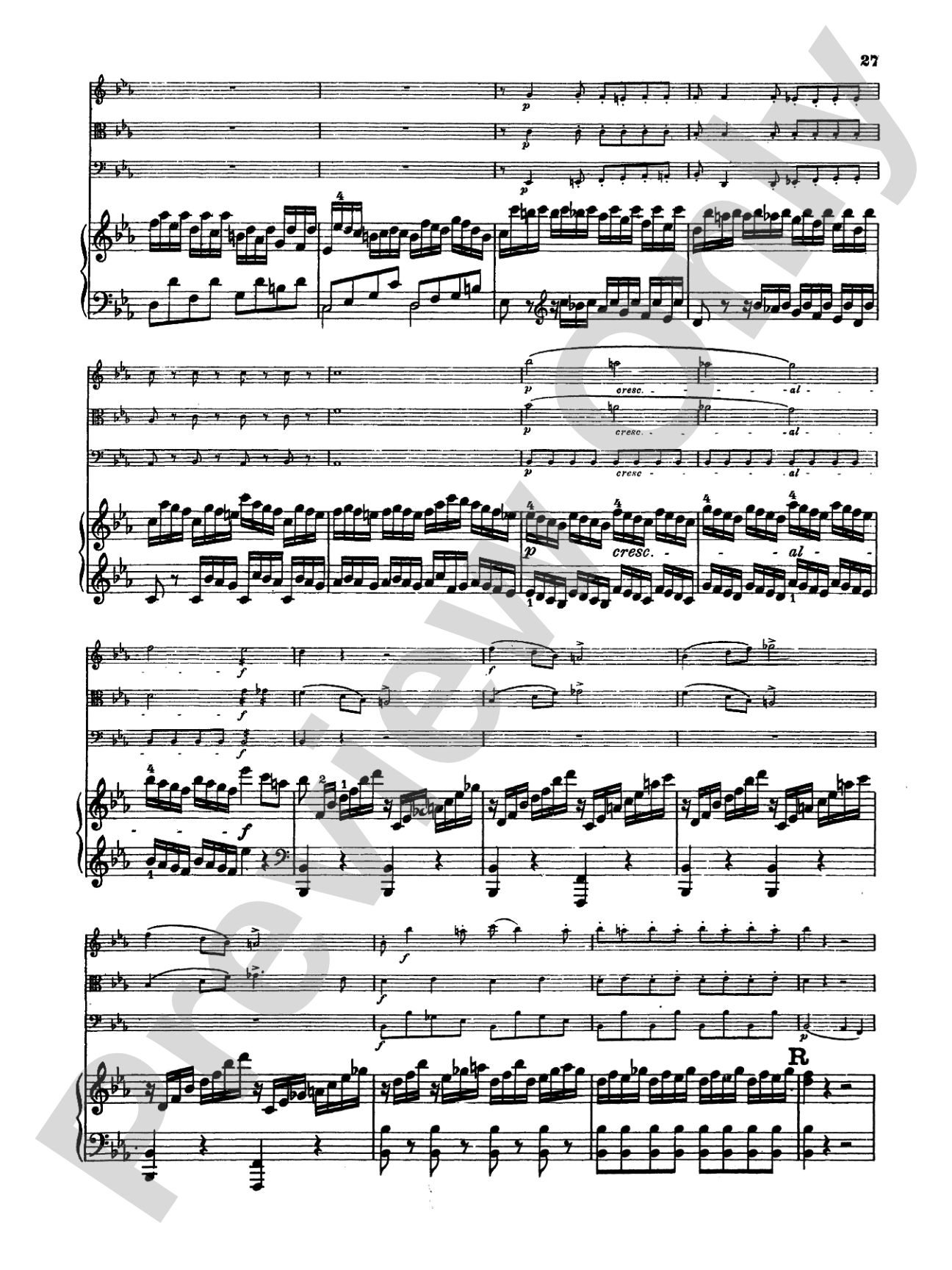 Mendelssohn: Piano Quartet No. 1 in C Minor, Op. 1: Chamber Quartet Book