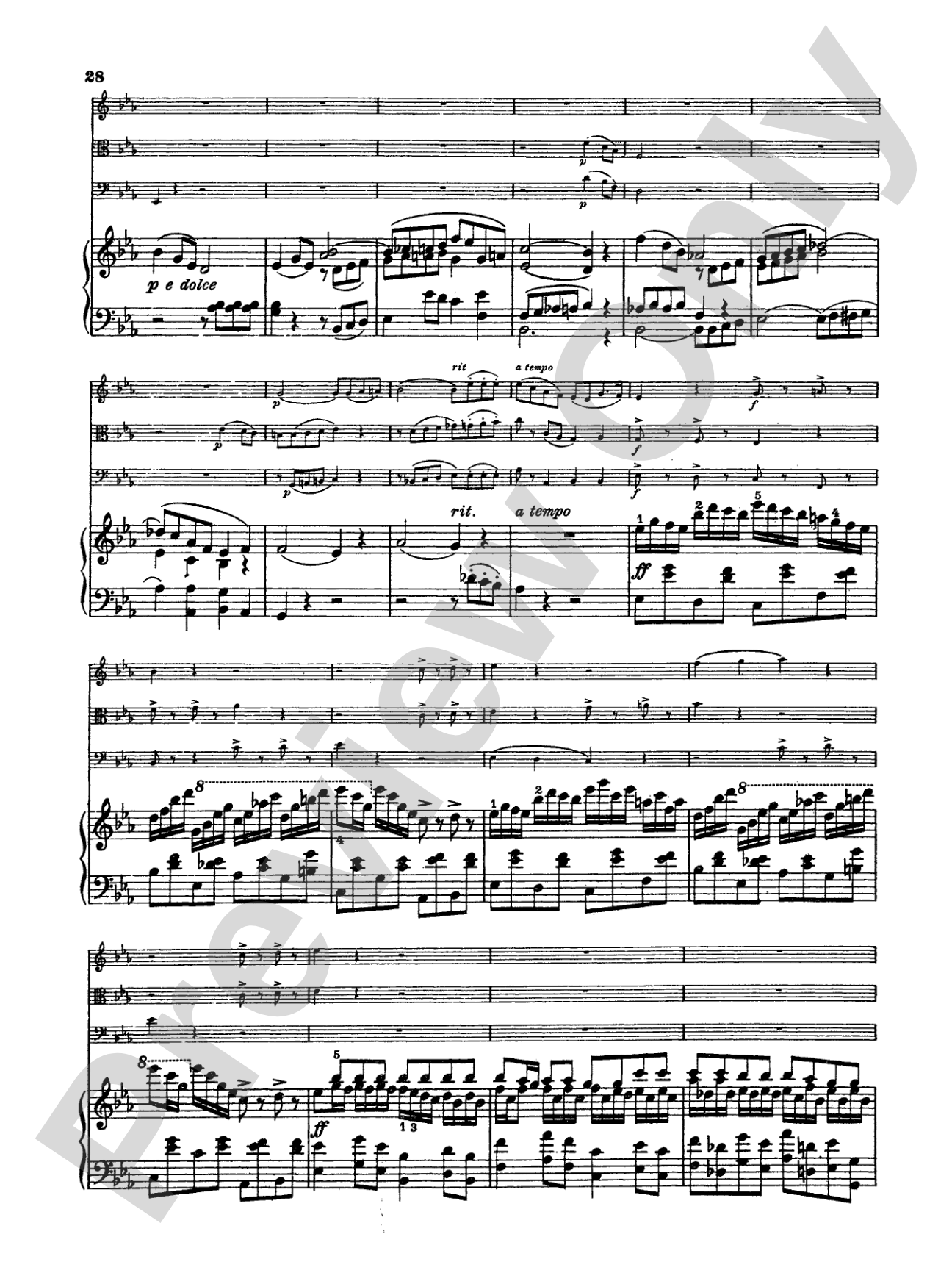 Mendelssohn: Piano Quartet No. 1 in C Minor, Op. 1: Chamber Quartet Book