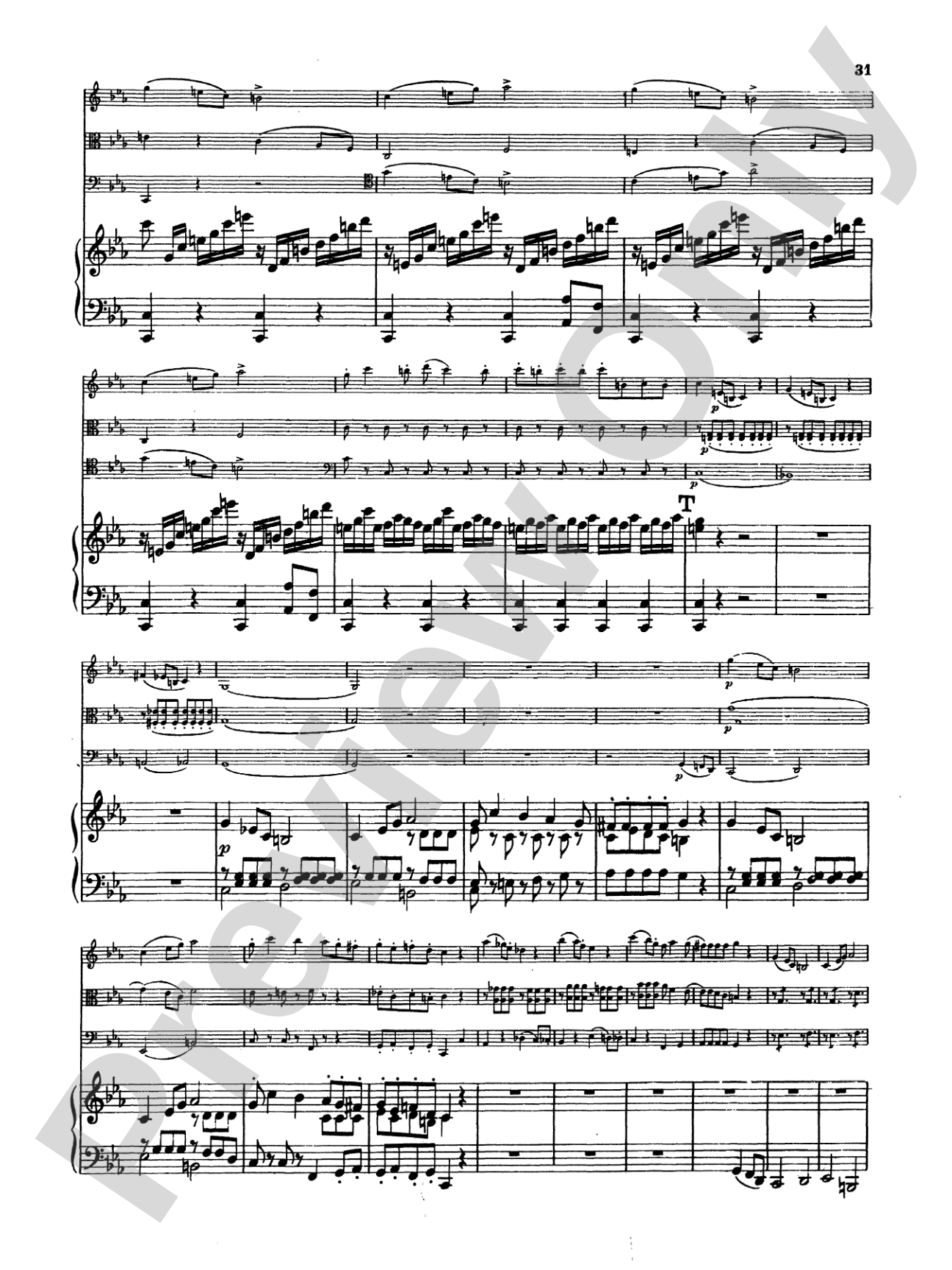 Mendelssohn: Piano Quartet No. 1 in C Minor, Op. 1: Chamber Quartet Book
