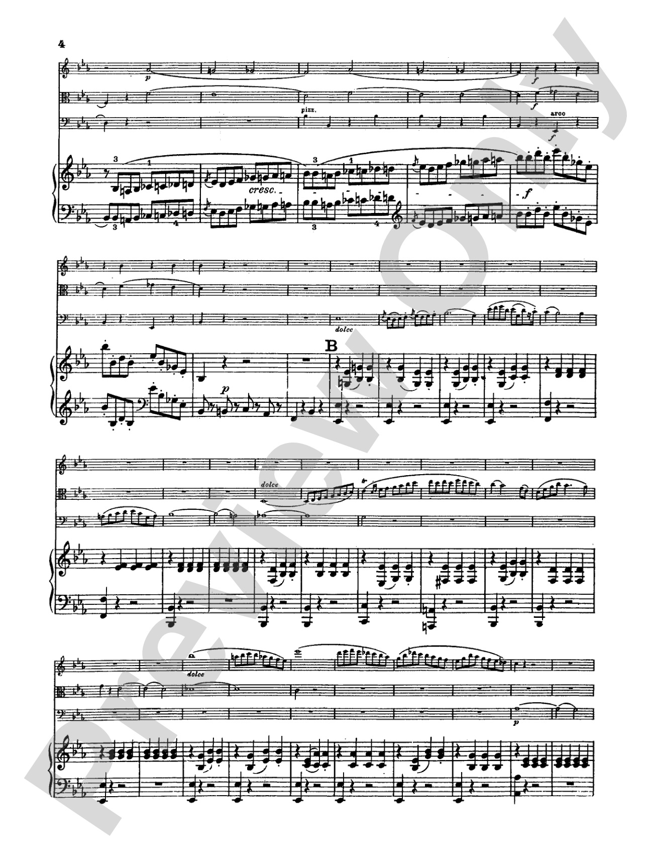 Mendelssohn: Piano Quartet No. 1 in C Minor, Op. 1: Chamber Quartet Book