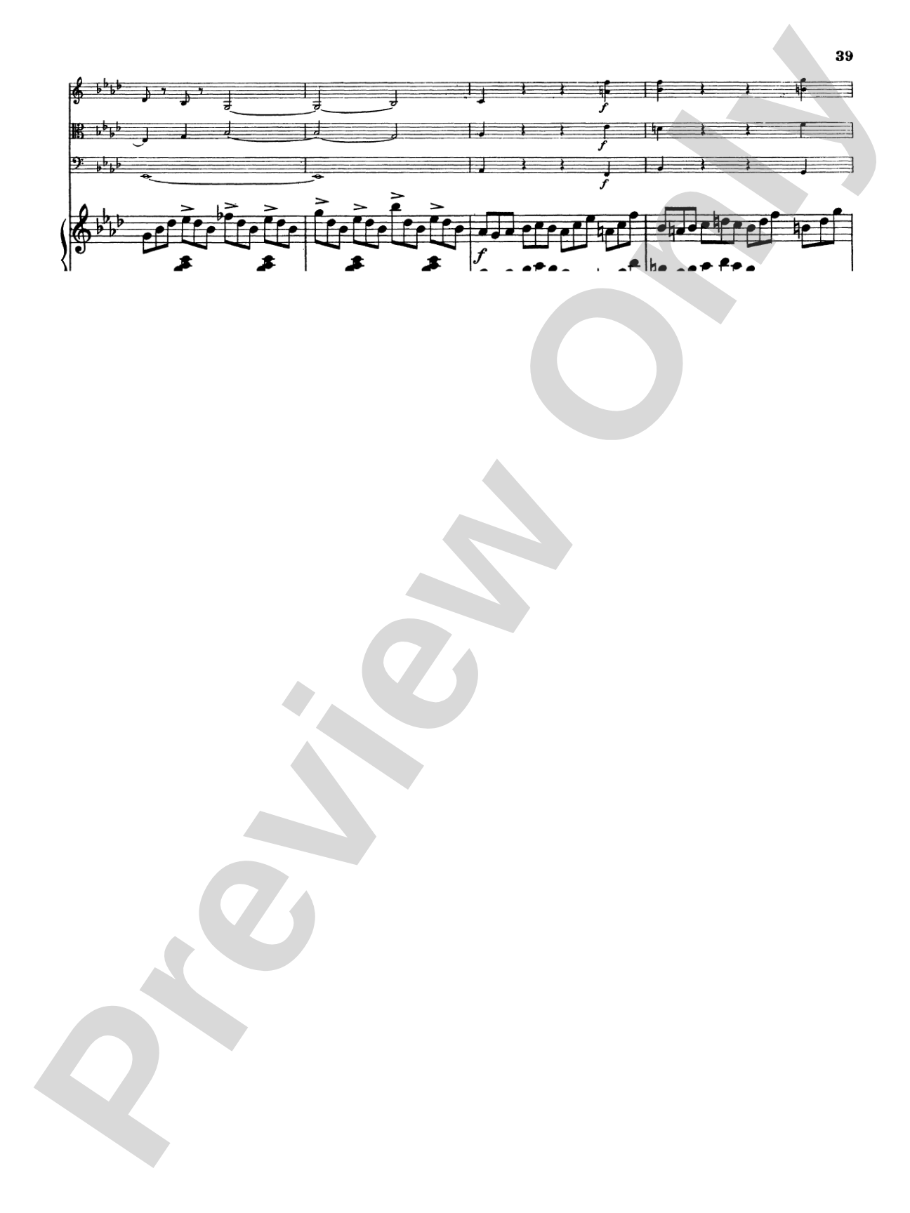 Mendelssohn: Piano Quartet No. 2 in F Minor, Op. 2: Chamber Quartet Book