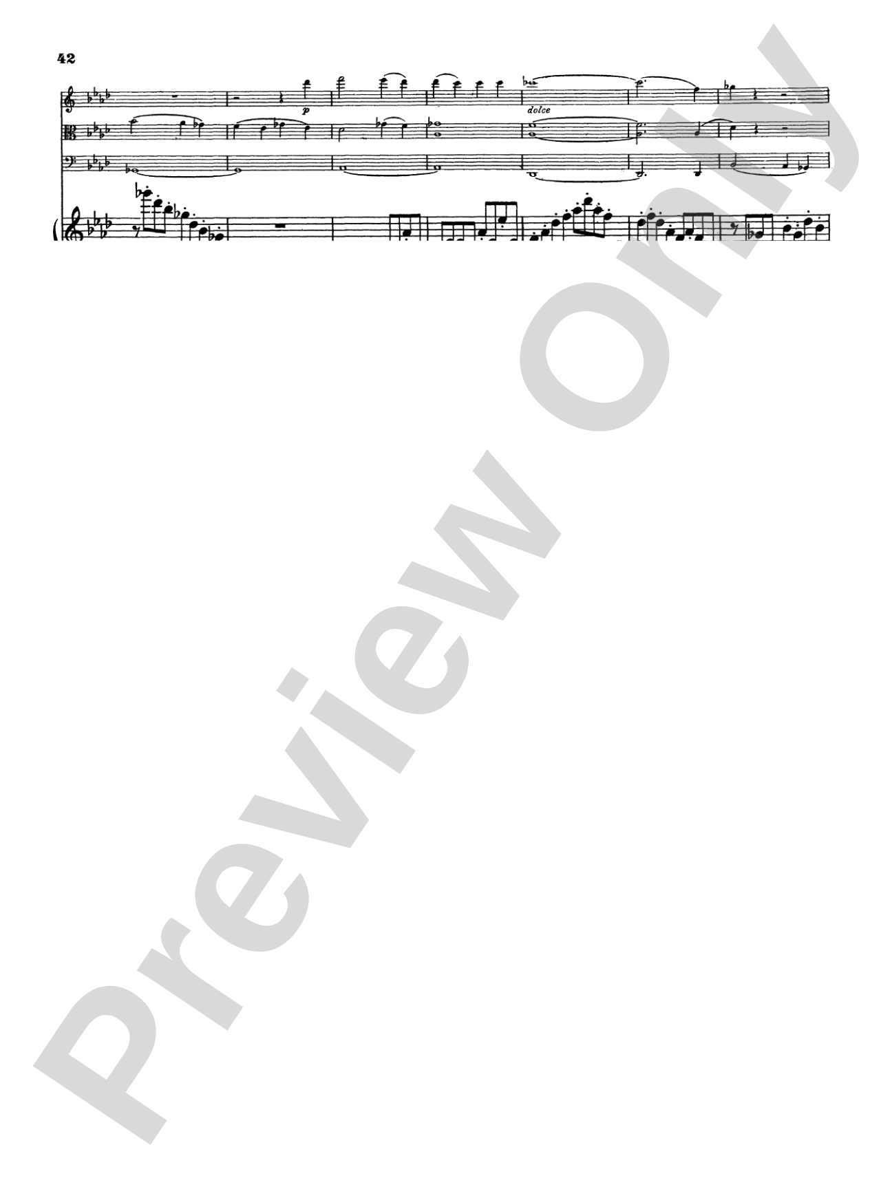 Mendelssohn: Piano Quartet No. 2 in F Minor, Op. 2: Chamber Quartet Book