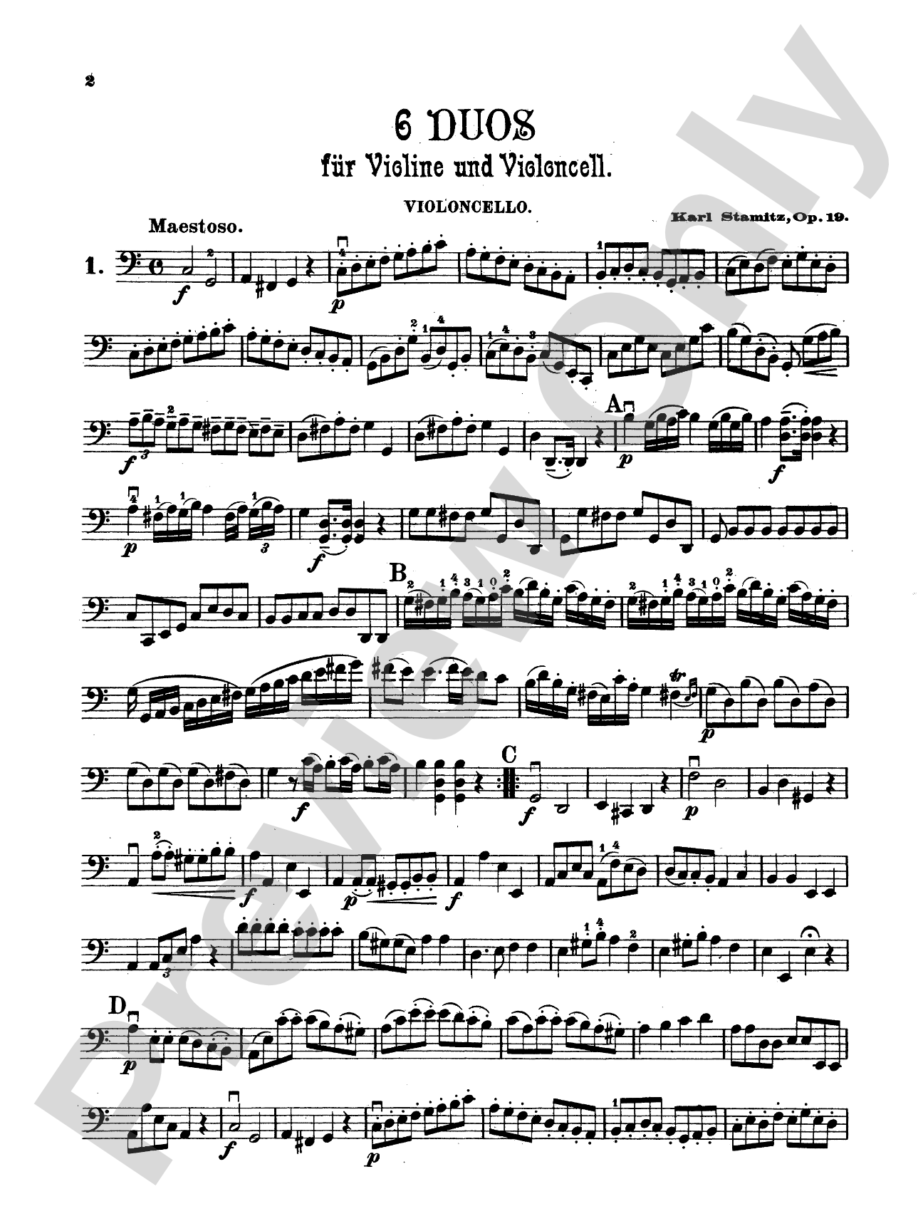 Stamitz: Six Duets, Op. 19