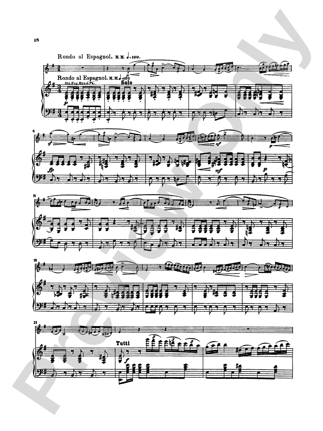 Spohr: Concerto No. 4 in E Minor: Clarinet Part(s)