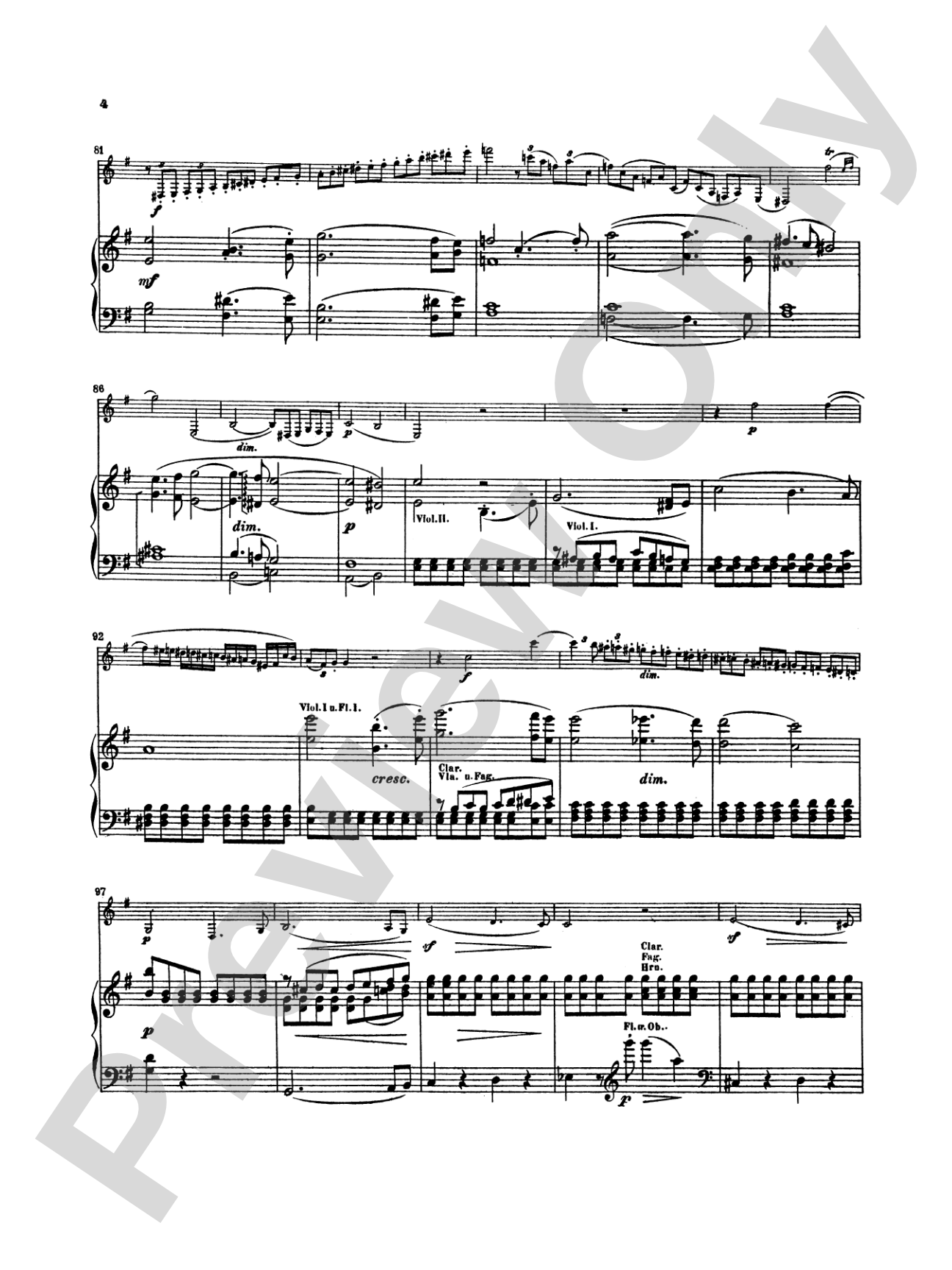 Spohr: Concerto No. 4 in E Minor: Clarinet Part(s)