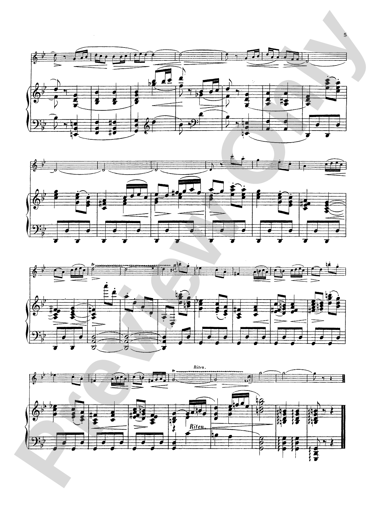 Pierné: Pièce in G Minor: Clarinet Part(s)