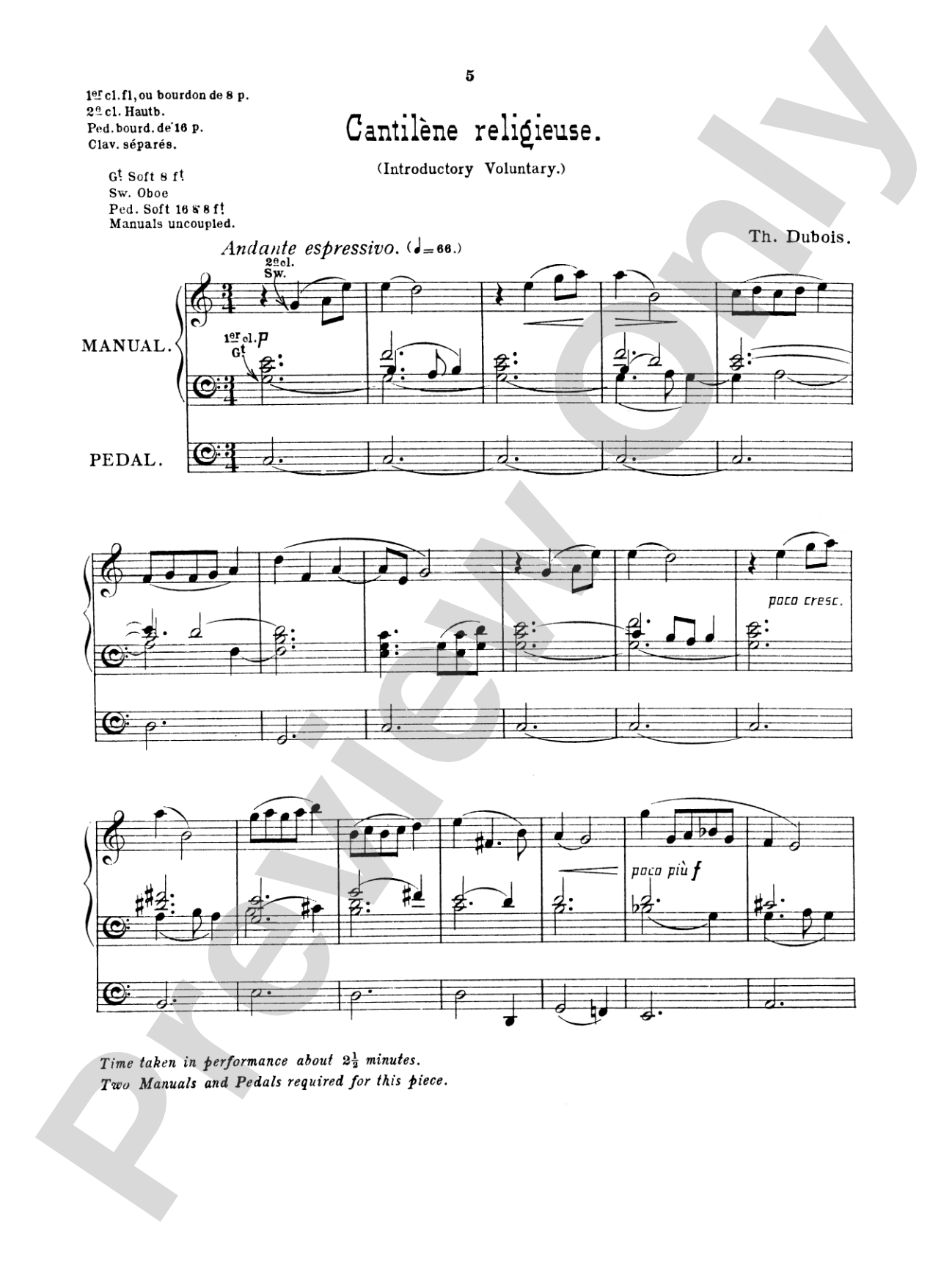 Dubois: Seven Pieces for the Organ