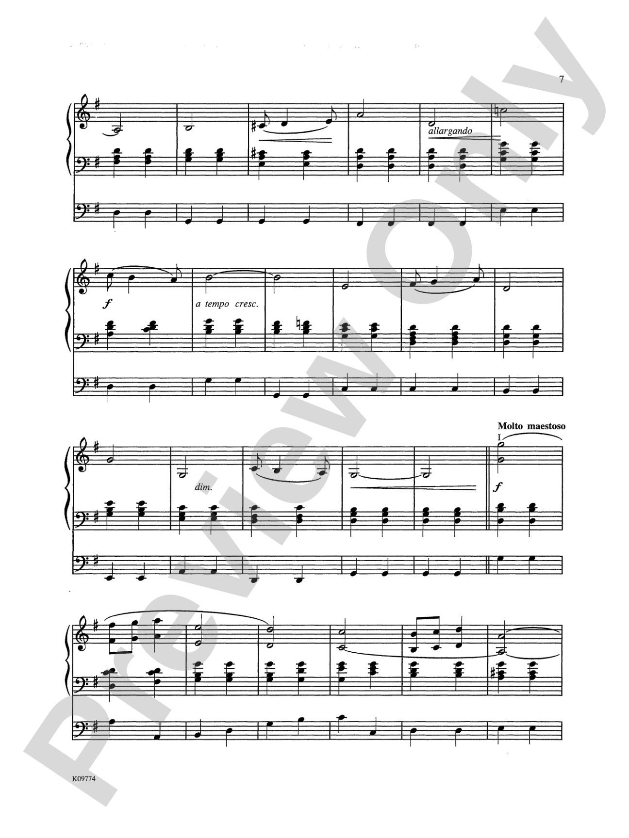 Elgar: Pomp and Circumstance No. 1 in D, Op. 39 (Arr. Edwin Henry Lemare): Organ Sheet