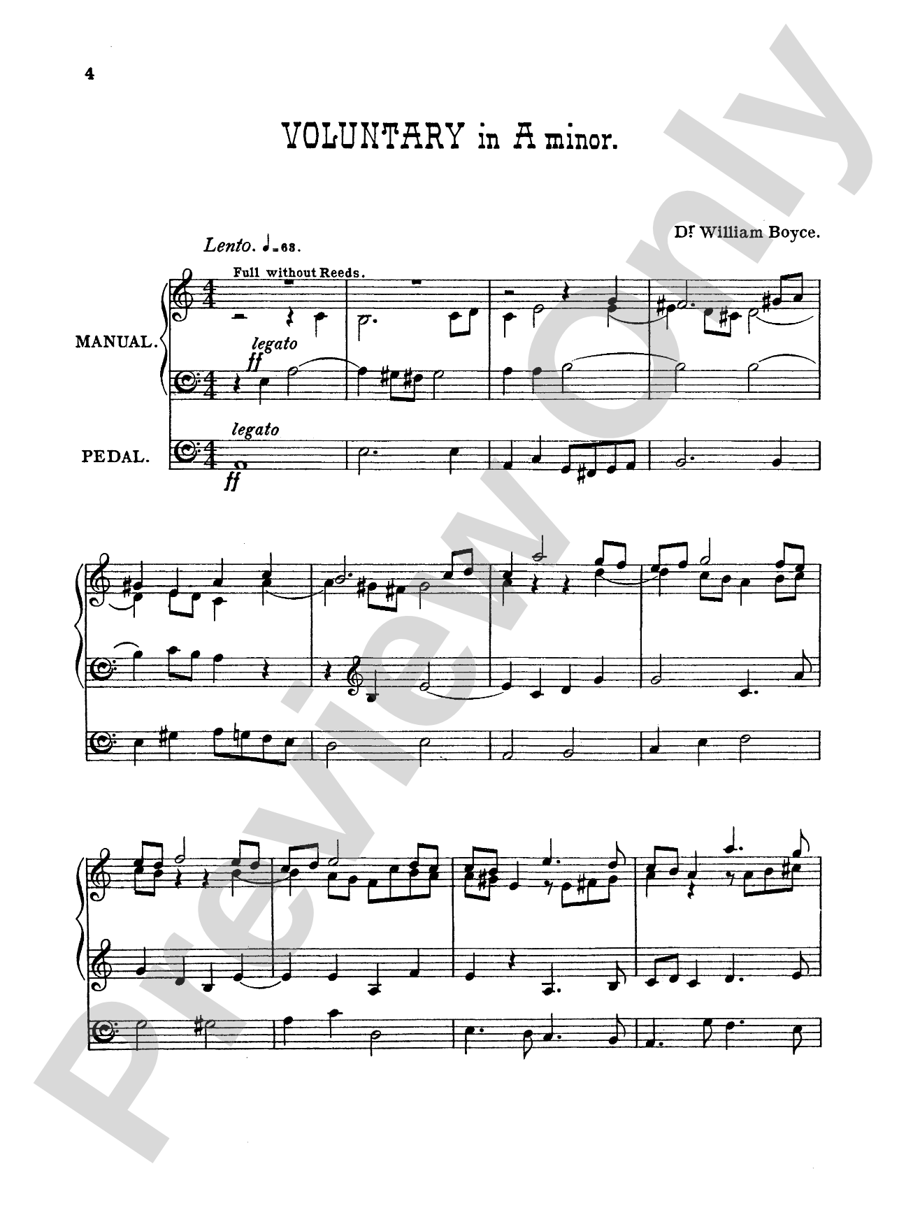 Boyce: Two Voluntaries (Ed. West)