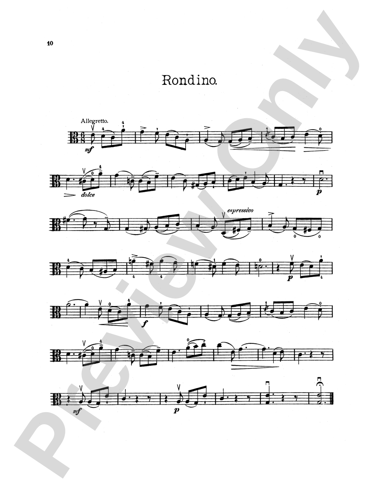 Reinecke: Ten Little Pieces (Petits Morceaux), Op. 122A: Viola Book