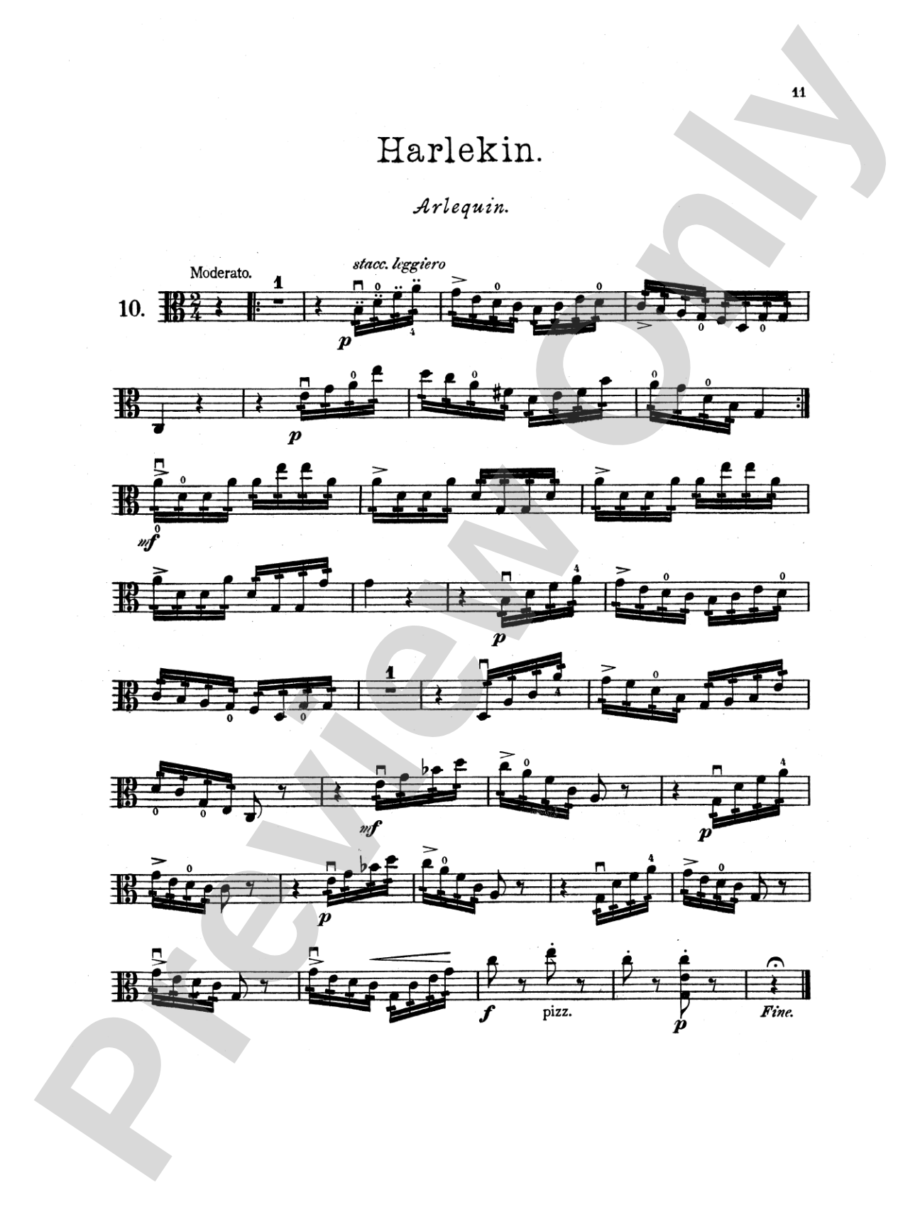Reinecke: Ten Little Pieces (Petits Morceaux), Op. 122A: Viola Book
