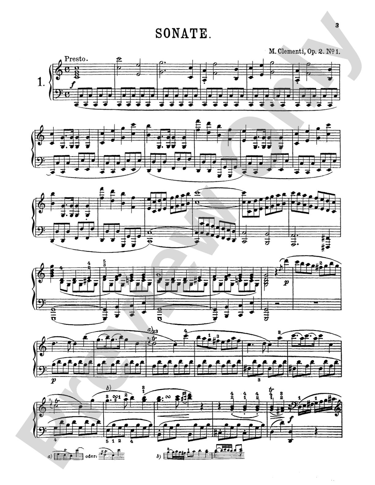 Clementi: Piano Sonatas, (Volume I): Piano Book
