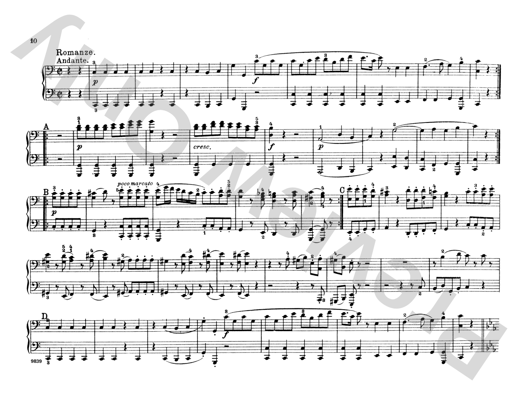 Mozart: Eine Kleine Nachtmusik (K.525): Piano Duet (1 Piano, 4 Hands) Comb Bound Book