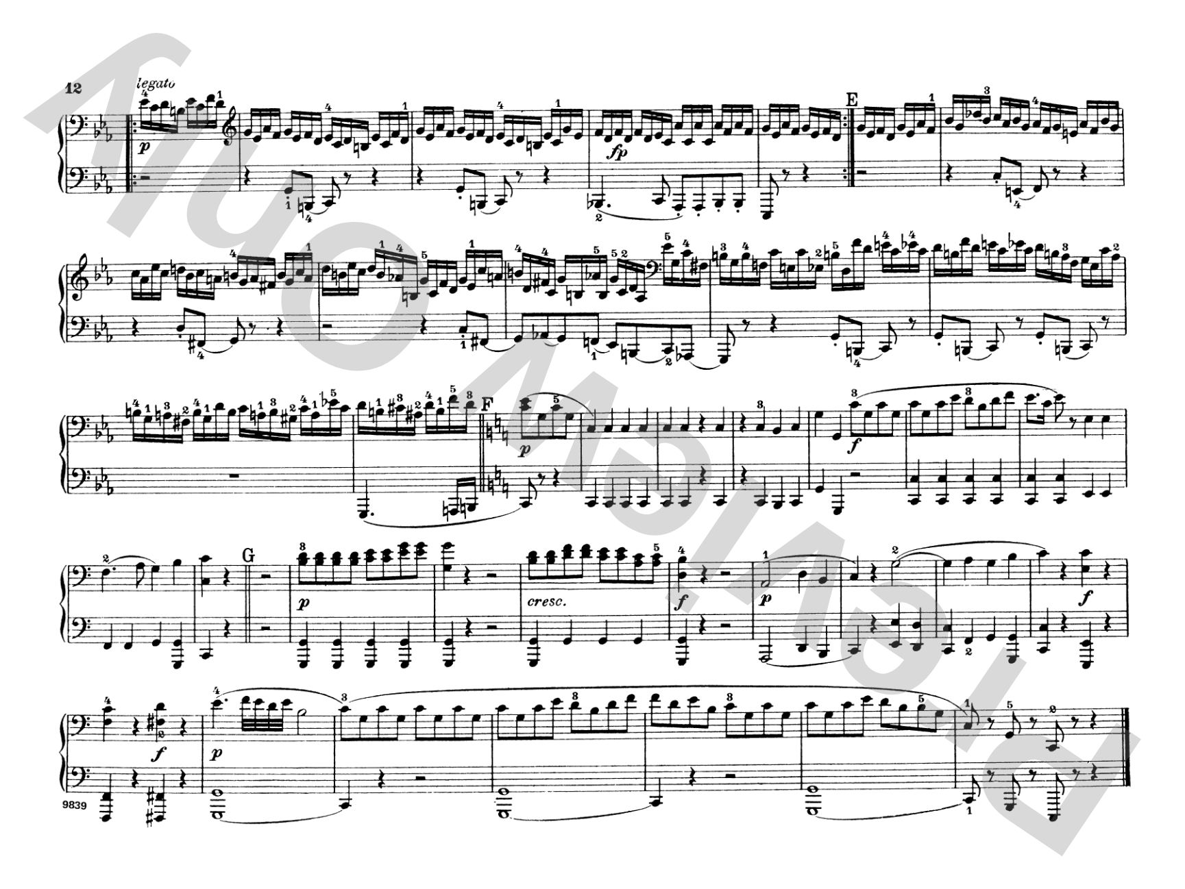 Mozart: Eine Kleine Nachtmusik (K.525): Piano Duet (1 Piano, 4 Hands) Comb Bound Book