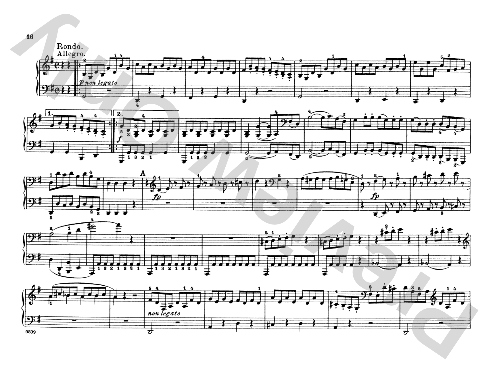 Mozart: Eine Kleine Nachtmusik (K.525): Piano Duet (1 Piano, 4 Hands) Comb Bound Book