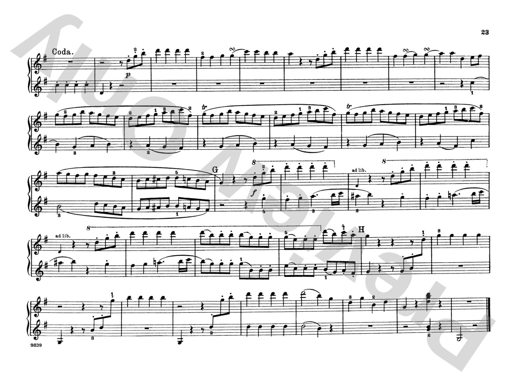 Mozart: Eine Kleine Nachtmusik (K.525): Piano Duet (1 Piano, 4 Hands) Comb Bound Book