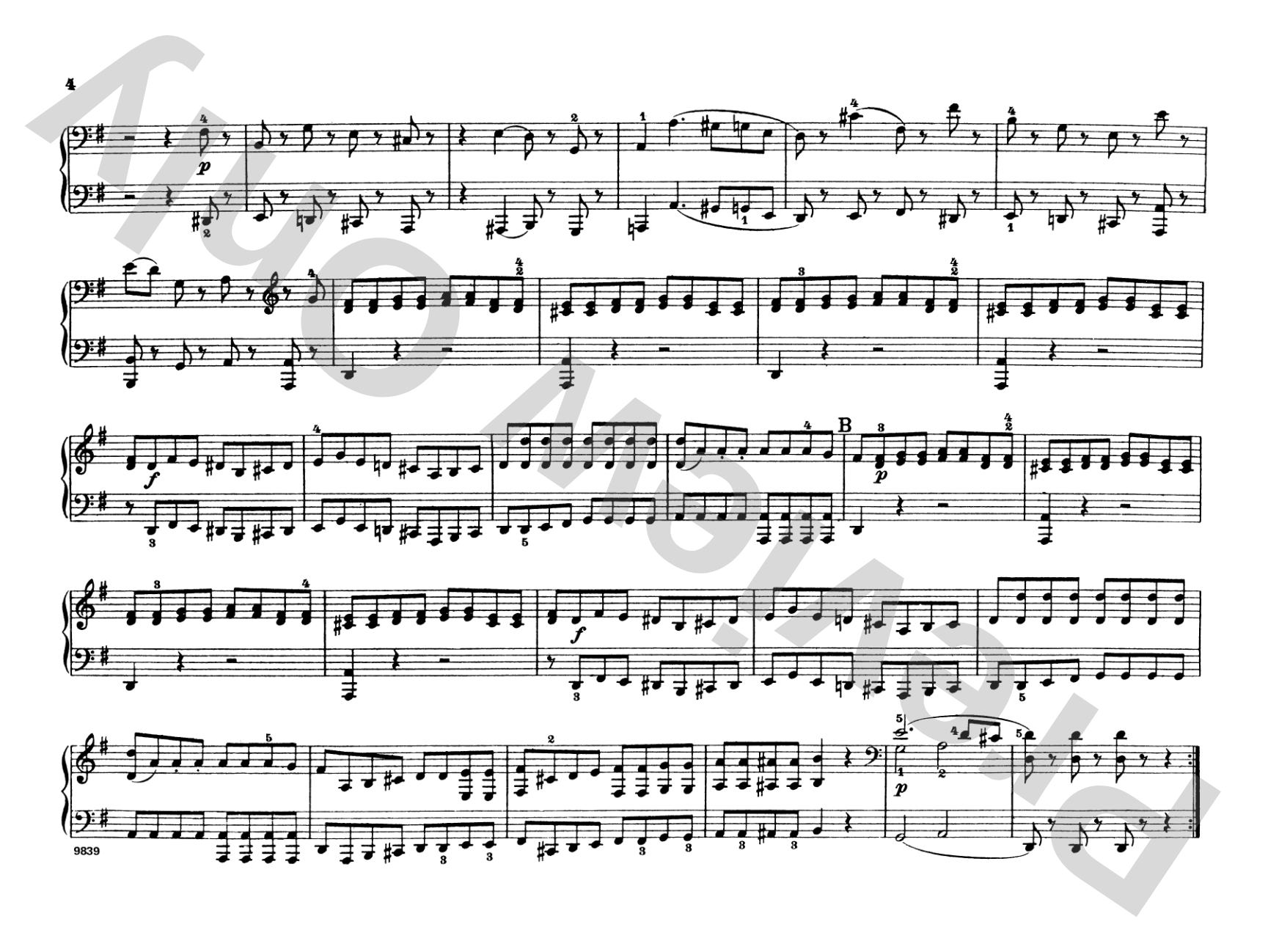Mozart: Eine Kleine Nachtmusik (K.525): Piano Duet (1 Piano, 4 Hands) Comb Bound Book