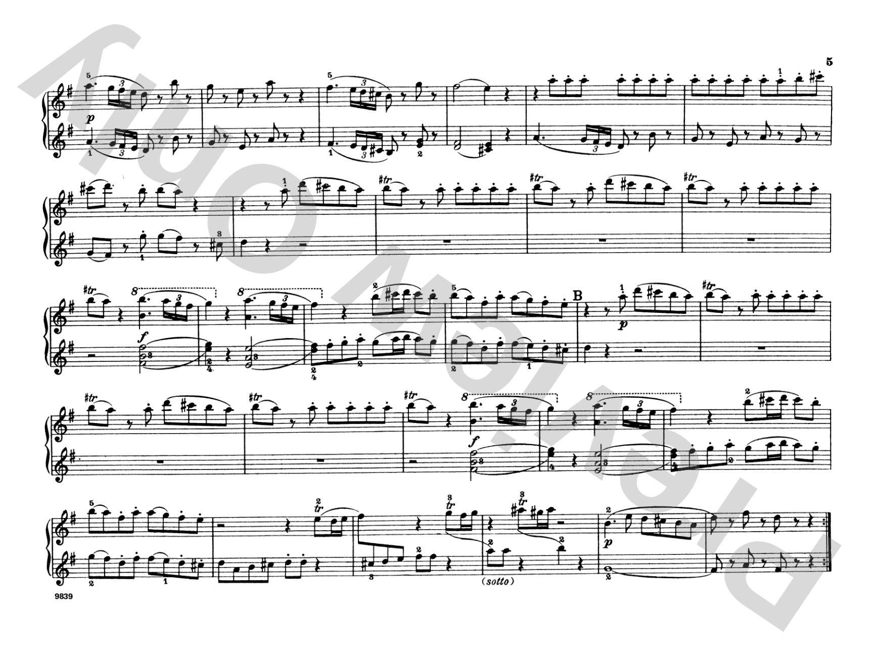 Mozart: Eine Kleine Nachtmusik (K.525): Piano Duet (1 Piano, 4 Hands) Comb Bound Book