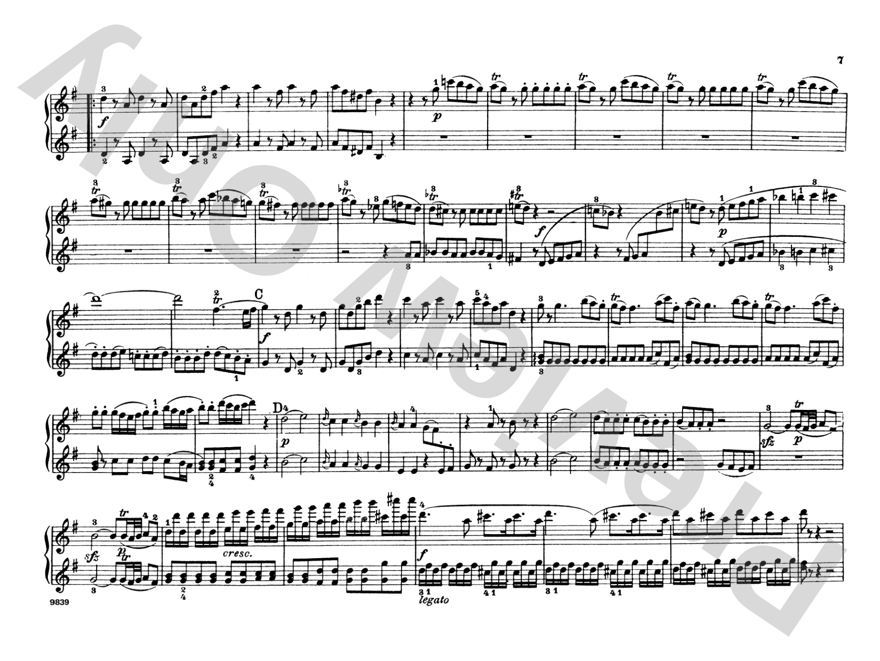 Mozart: Eine Kleine Nachtmusik (K.525): Piano Duet (1 Piano, 4 Hands) Comb Bound Book