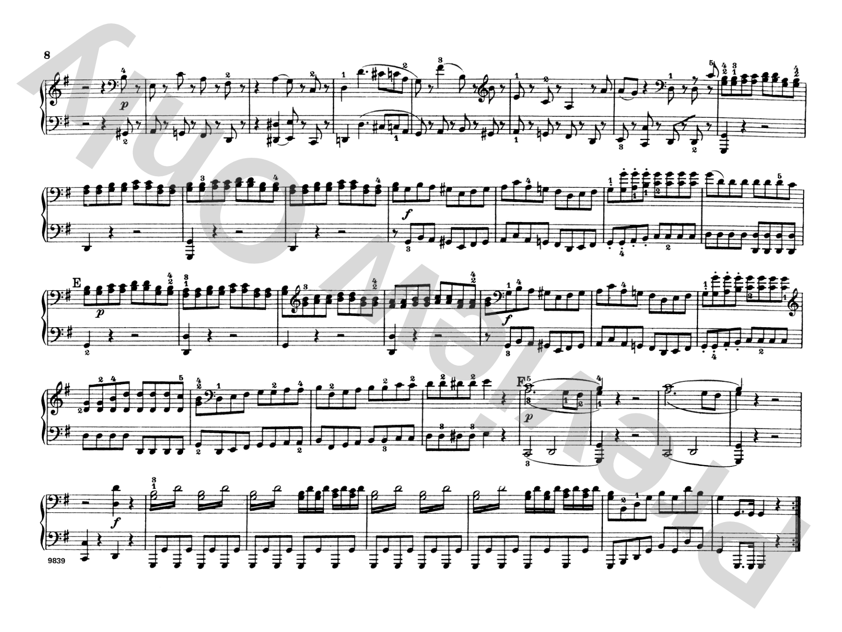 Mozart: Eine Kleine Nachtmusik (K.525): Piano Duet (1 Piano, 4 Hands) Comb Bound Book