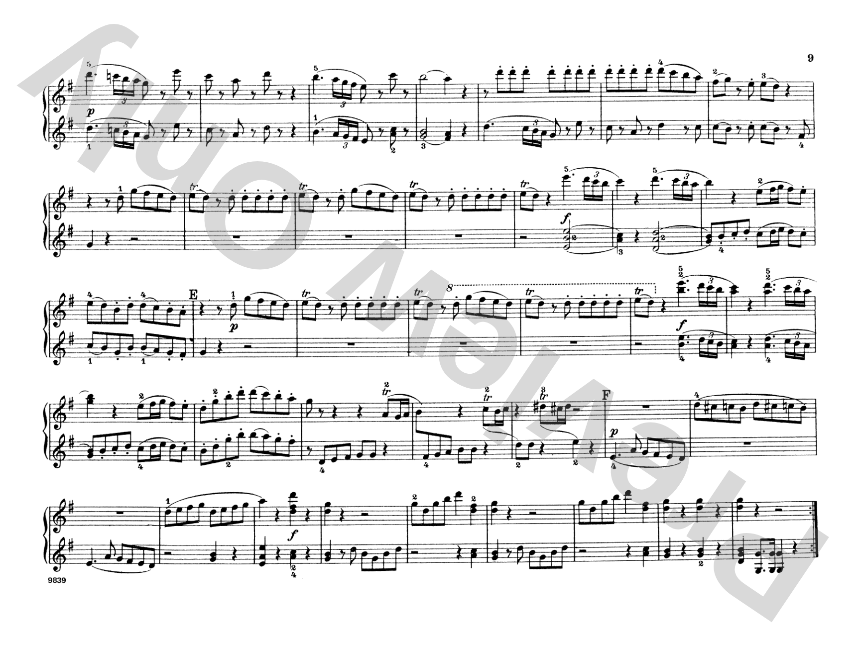 Mozart: Eine Kleine Nachtmusik (K.525): Piano Duet (1 Piano, 4 Hands) Comb Bound Book
