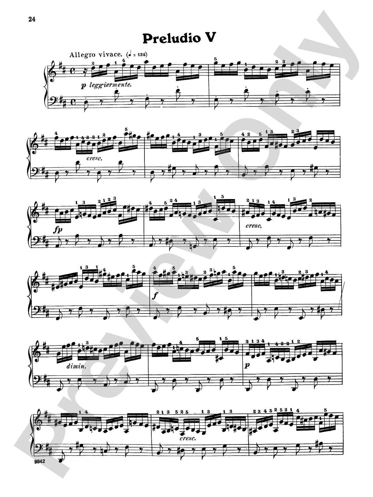 Bach: The Well-Tempered Clavier (Volume I) (Ed. Carl Czerny)