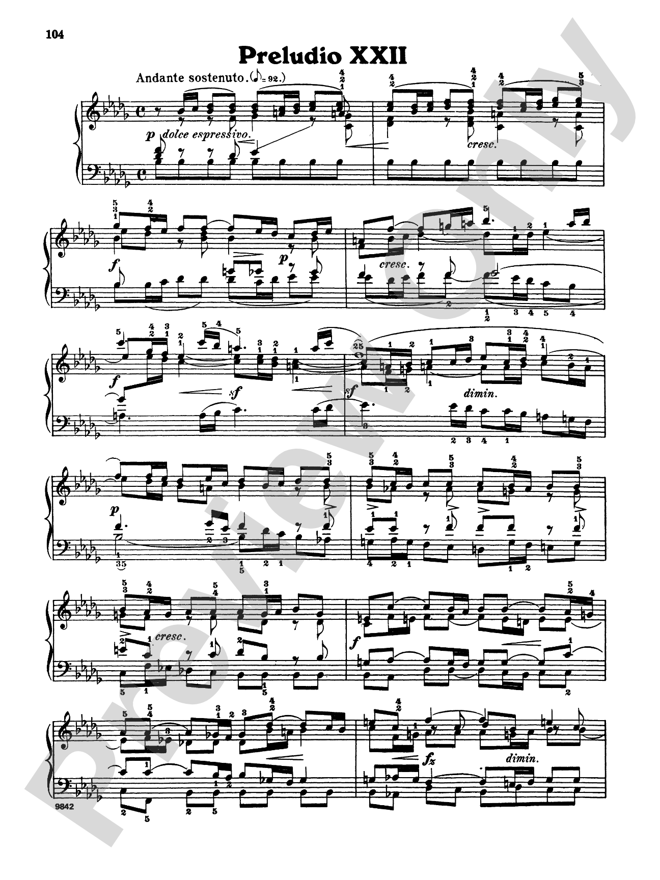 Bach: The Well-Tempered Clavier (Volume I) (Ed. Carl Czerny)