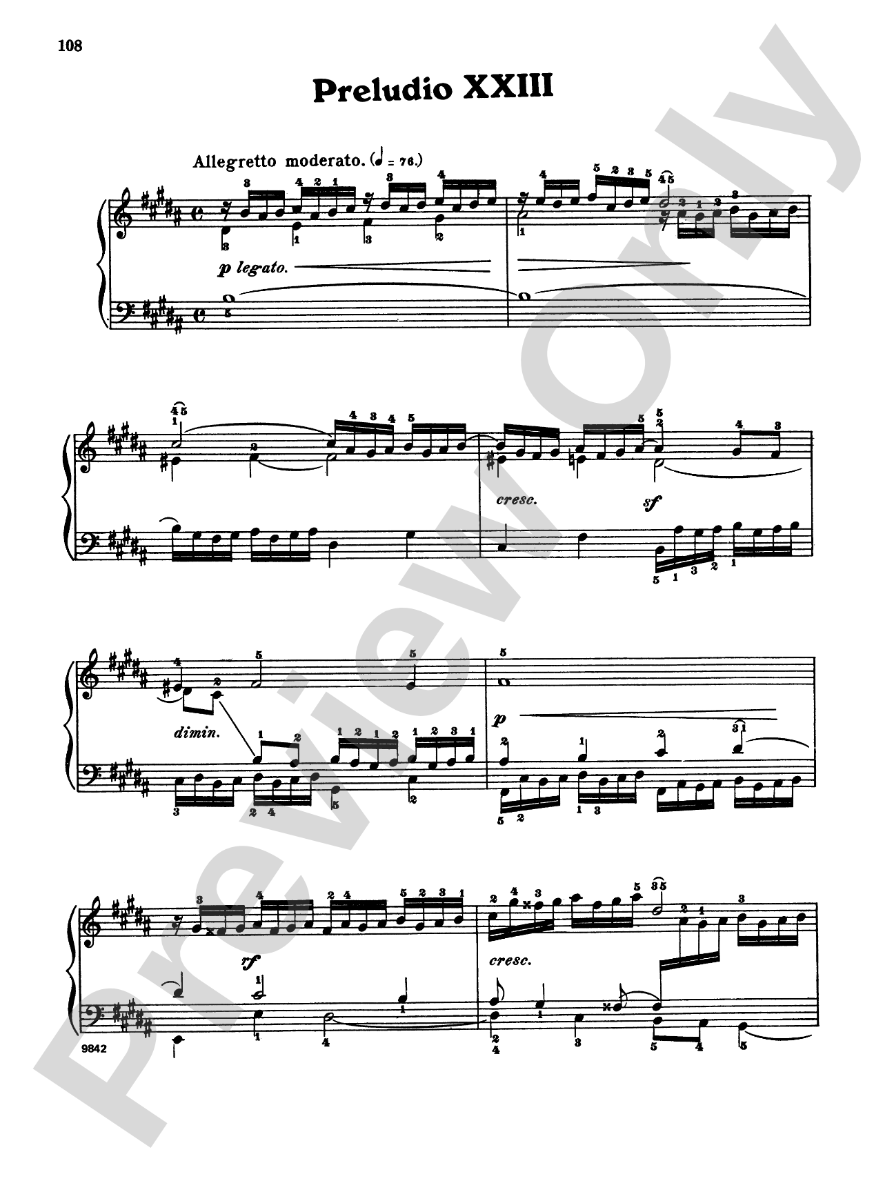 Bach: The Well-Tempered Clavier (Volume I) (Ed. Carl Czerny)