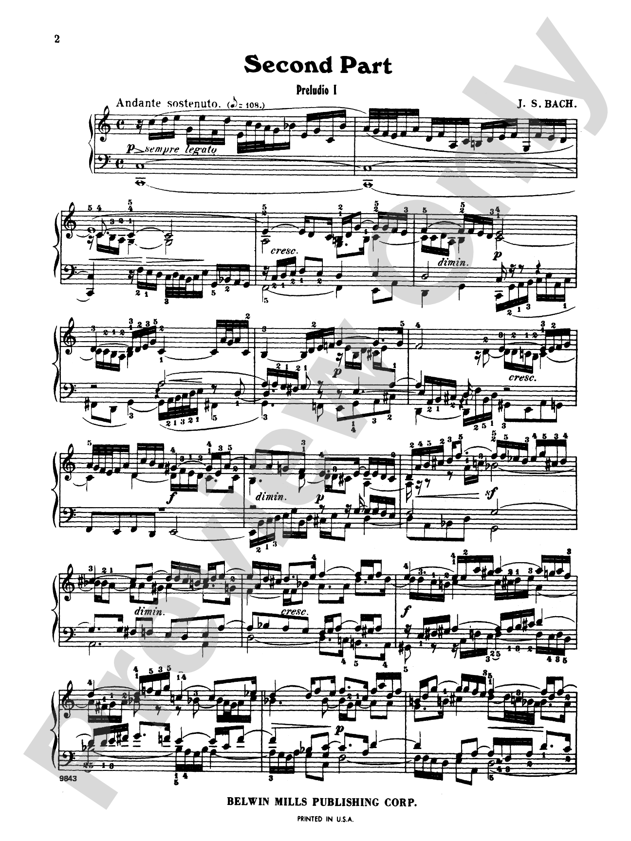 Bach: The Well-Tempered Clavier (Volume II) (Ed. Carl Czerny)