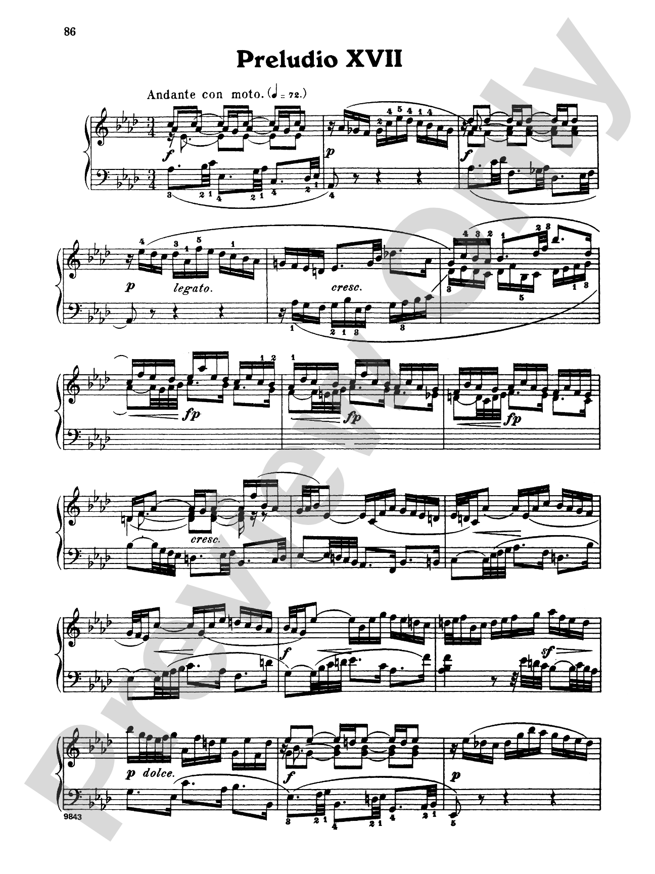 Bach: The Well-Tempered Clavier (Volume II) (Ed. Carl Czerny)