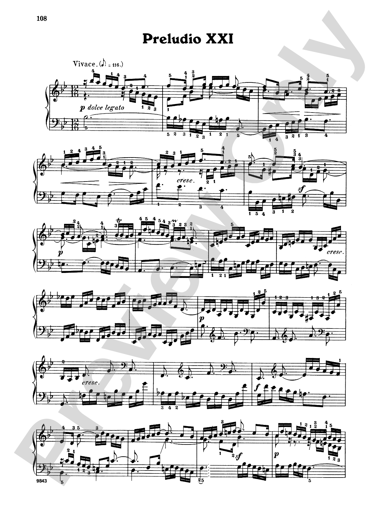 Bach: The Well-Tempered Clavier (Volume II) (Ed. Carl Czerny)