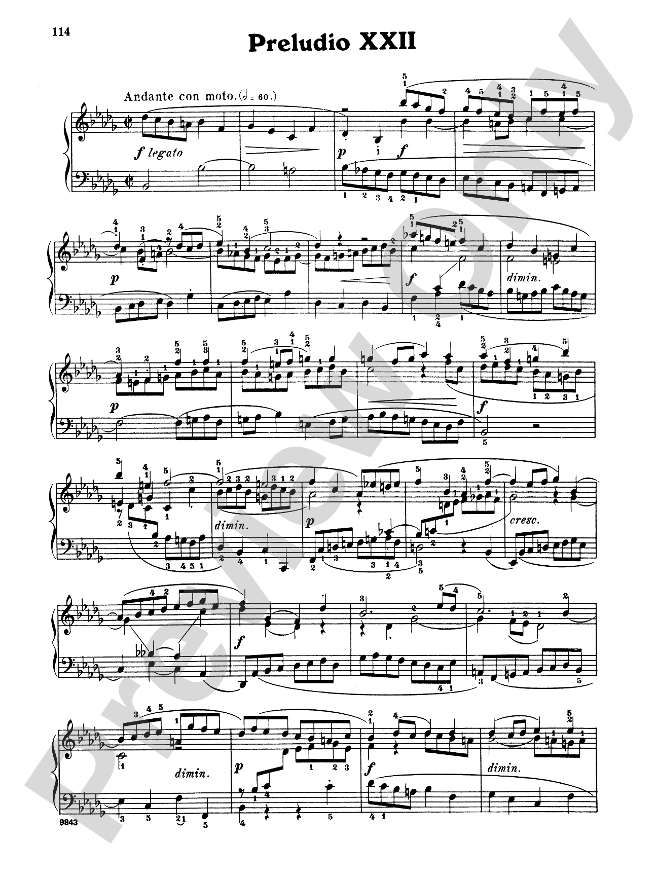 Bach: The Well-Tempered Clavier (Volume II) (Ed. Carl Czerny)