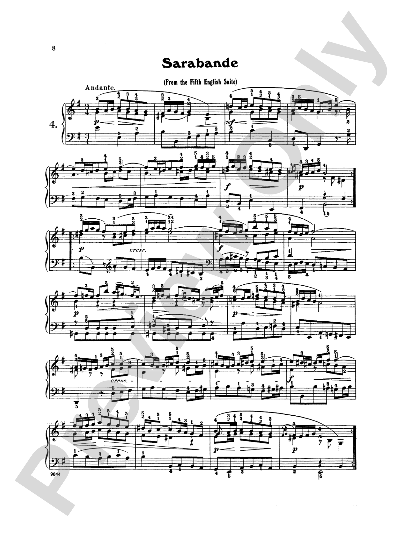 Bach: Twenty One Favorite Pieces