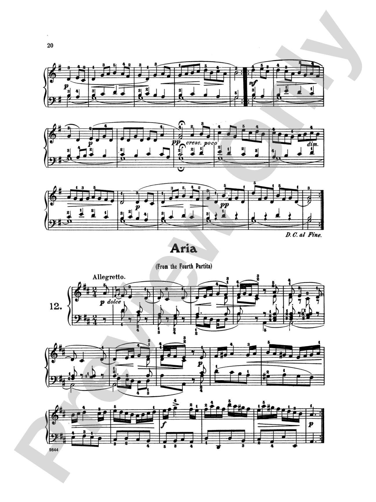 Bach: Twenty One Favorite Pieces