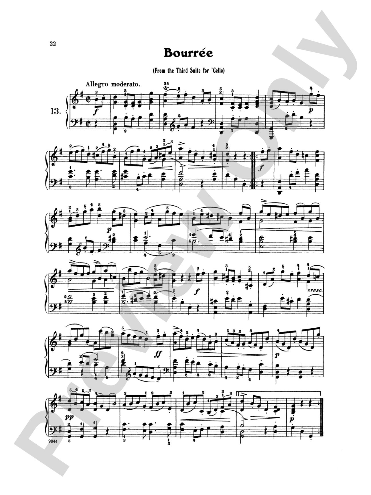 Bach: Twenty One Favorite Pieces
