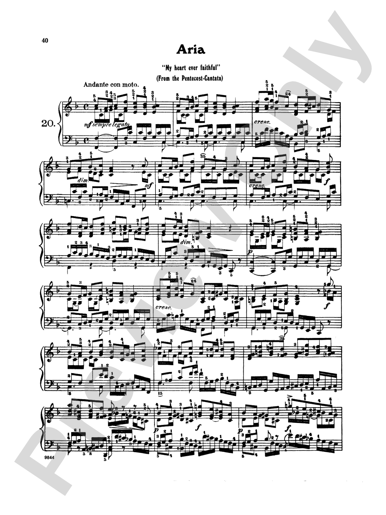 Bach: Twenty One Favorite Pieces