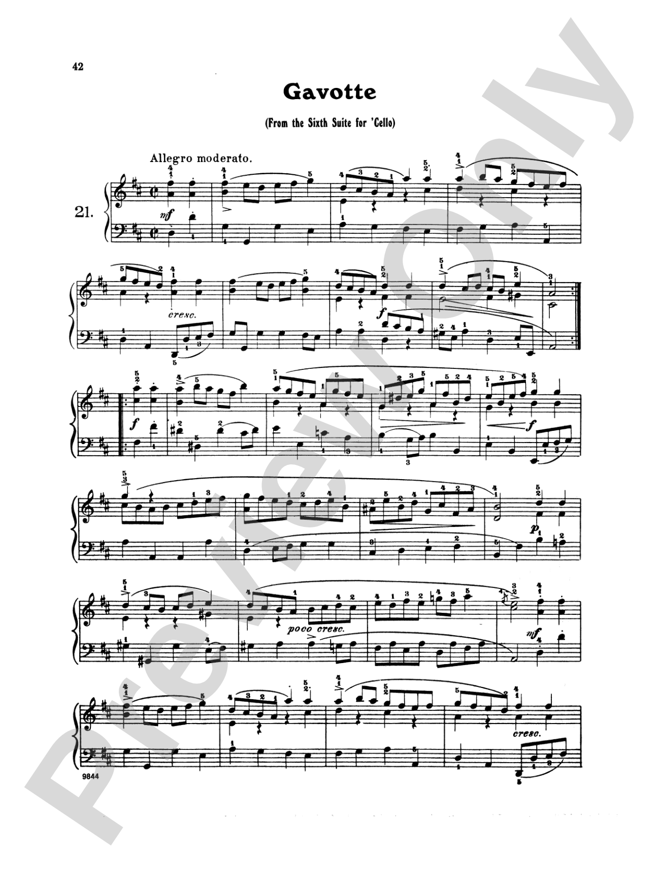 Bach: Twenty One Favorite Pieces