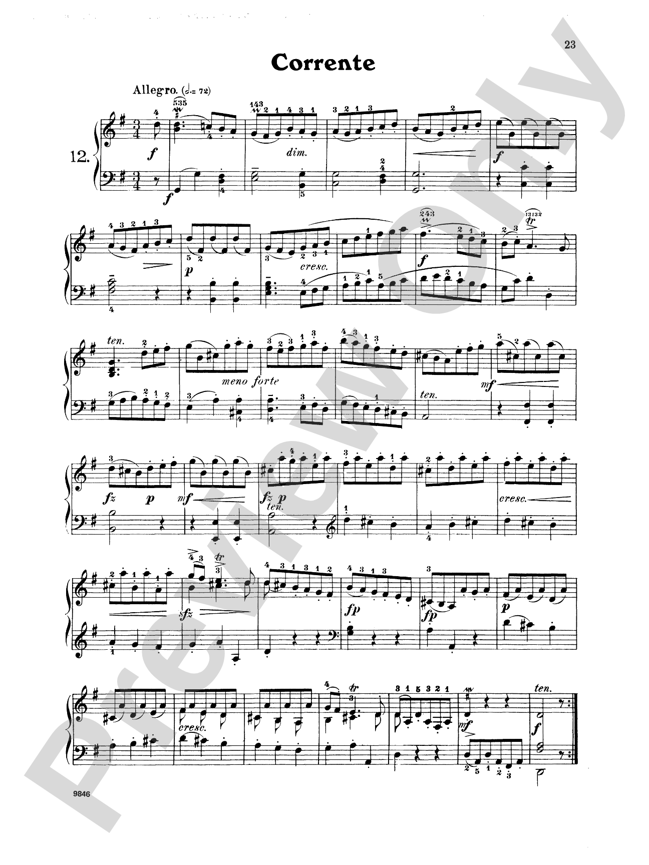 Handel: Twelve Easy Pieces (Ed. Hans von Bülow)
