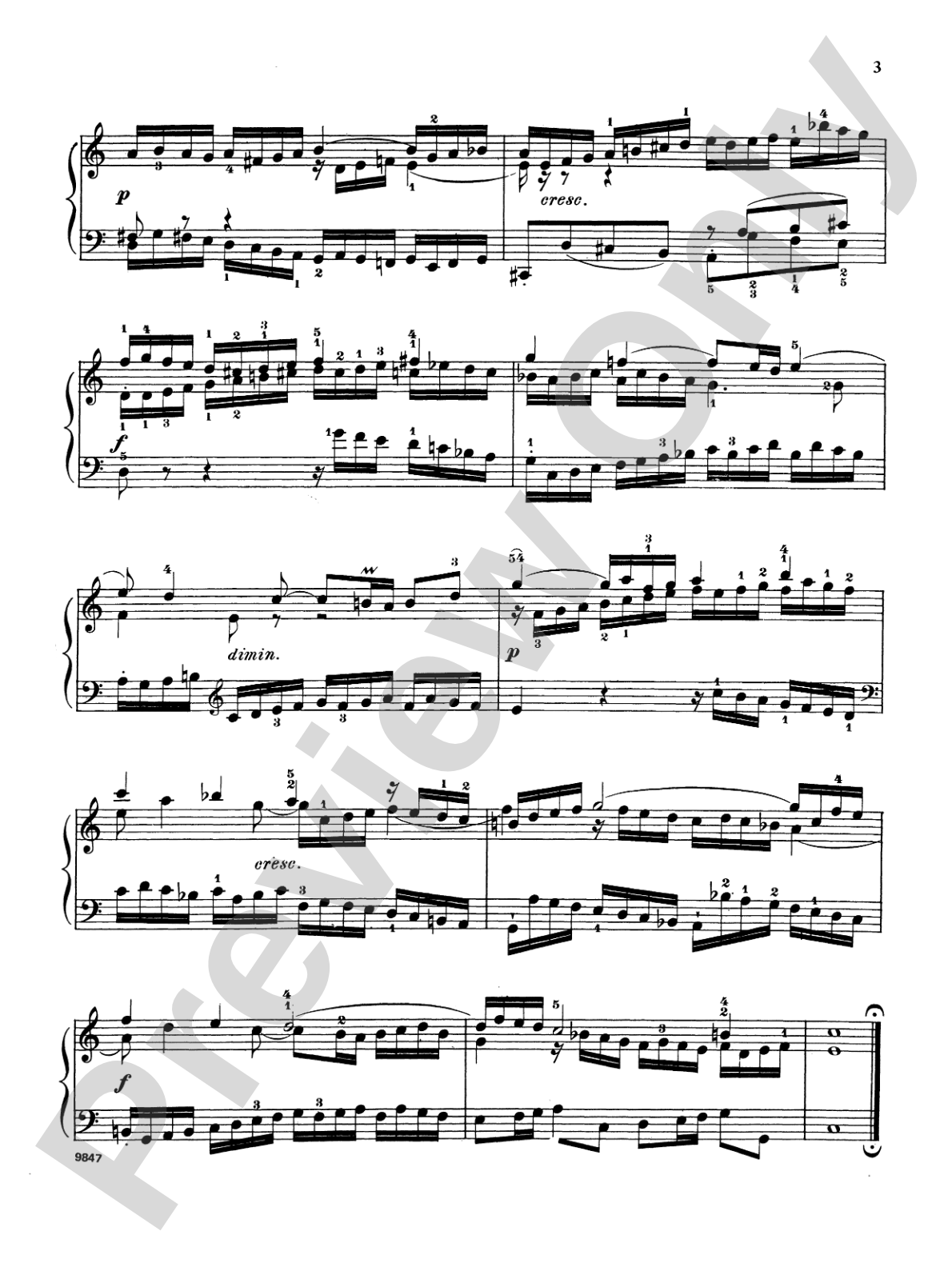 Bach: Fifteen Three-Part Inventions (Ed. Carl Czerny): Piano Book