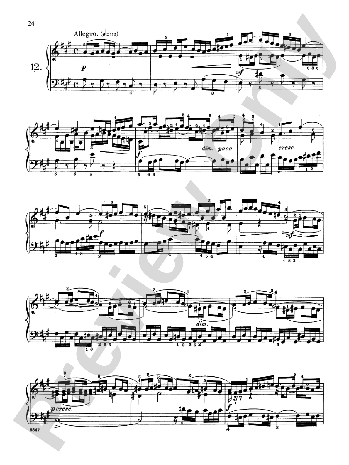 Bach: Fifteen Three-Part Inventions (Ed. Carl Czerny)