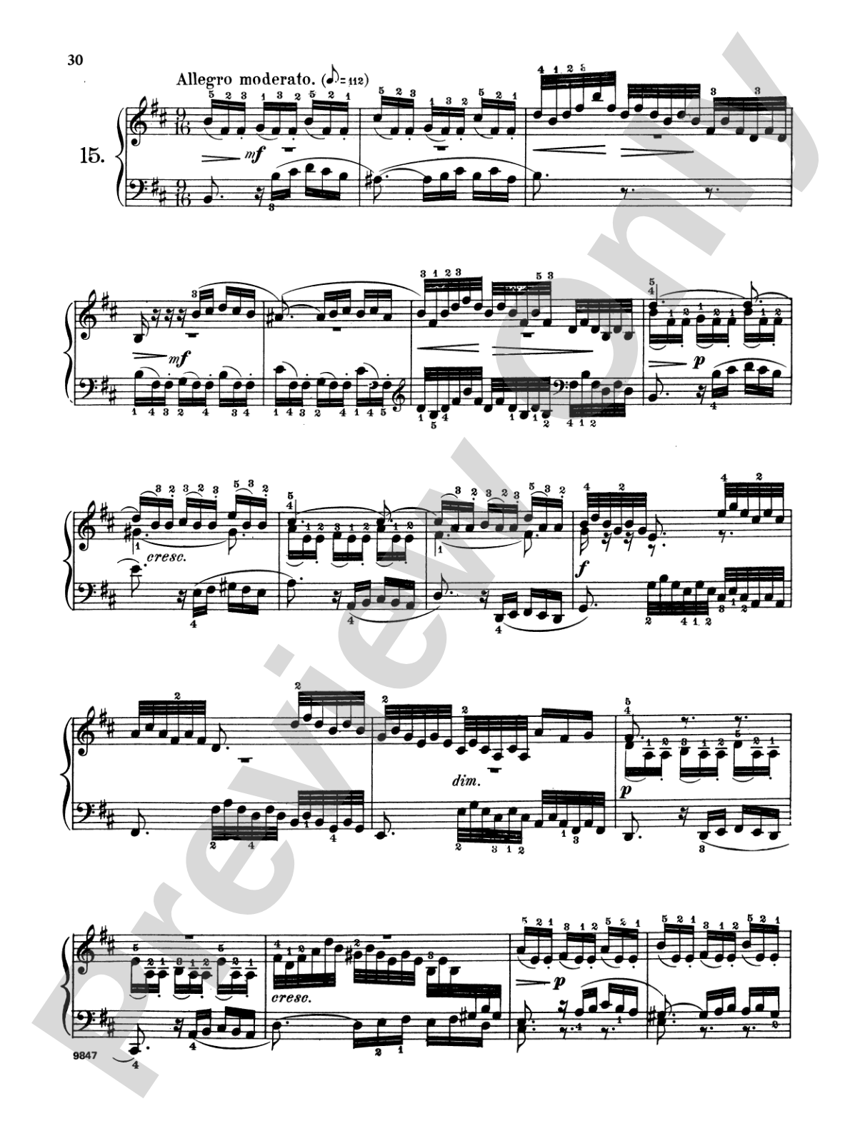 Bach: Fifteen Three-Part Inventions (Ed. Carl Czerny)