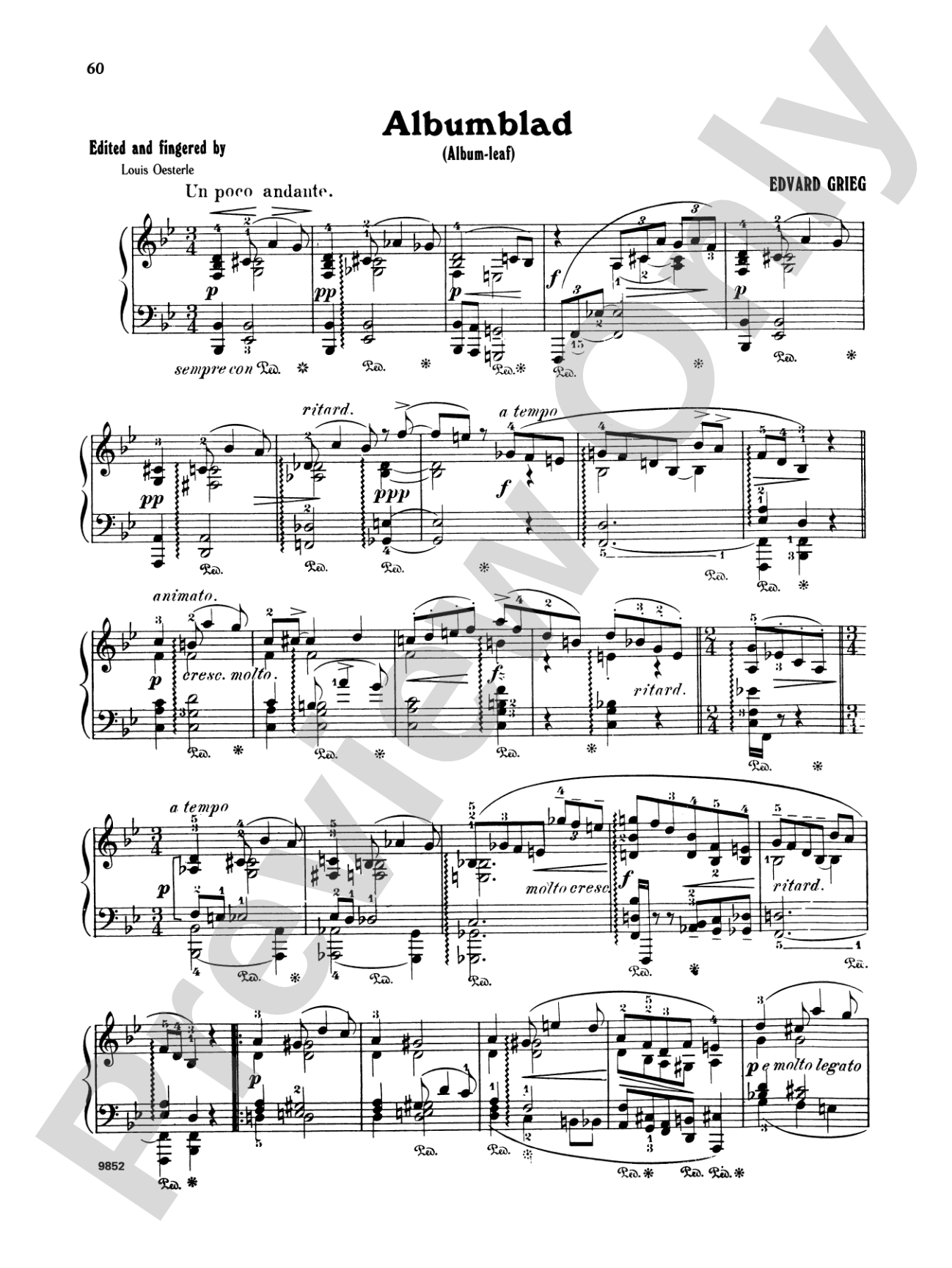 Grieg: Selected Compositions (Volume I)