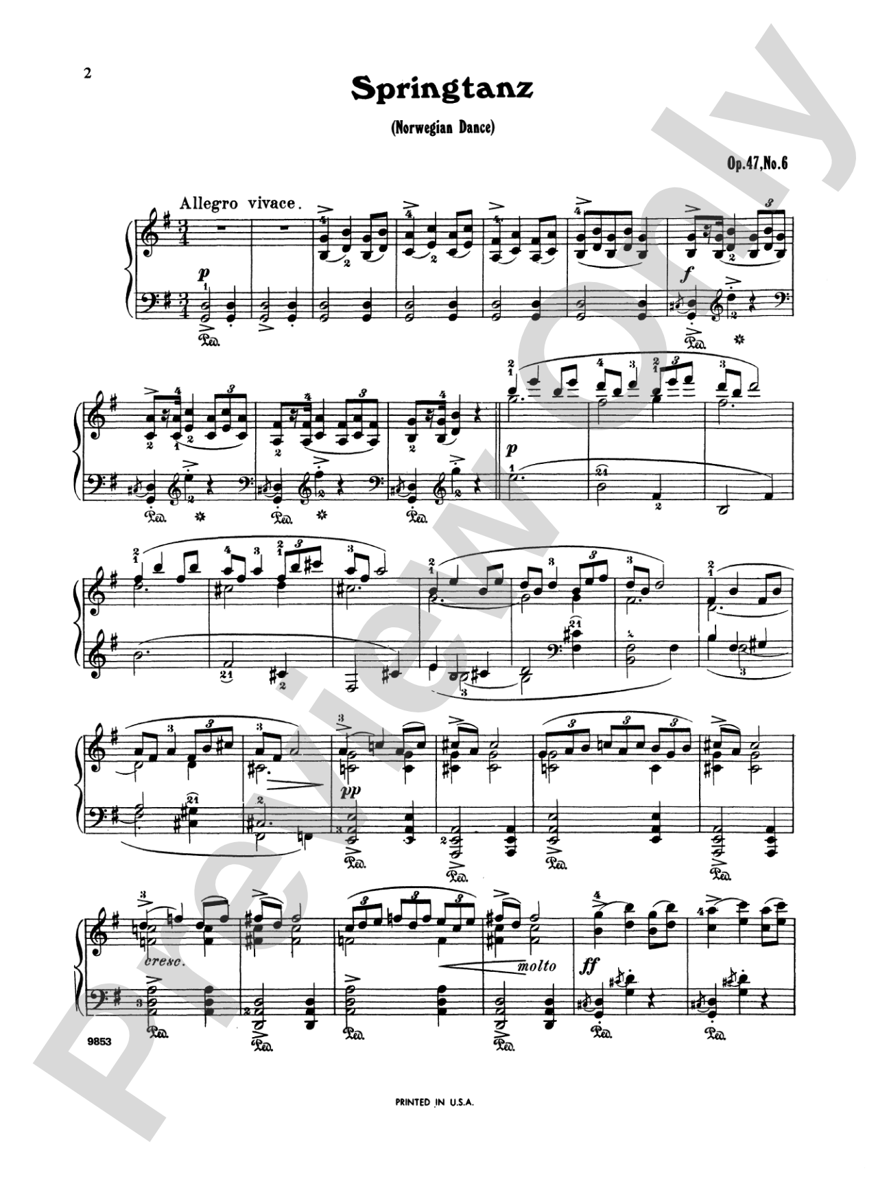 Grieg: Selected Compositions (Volume II)