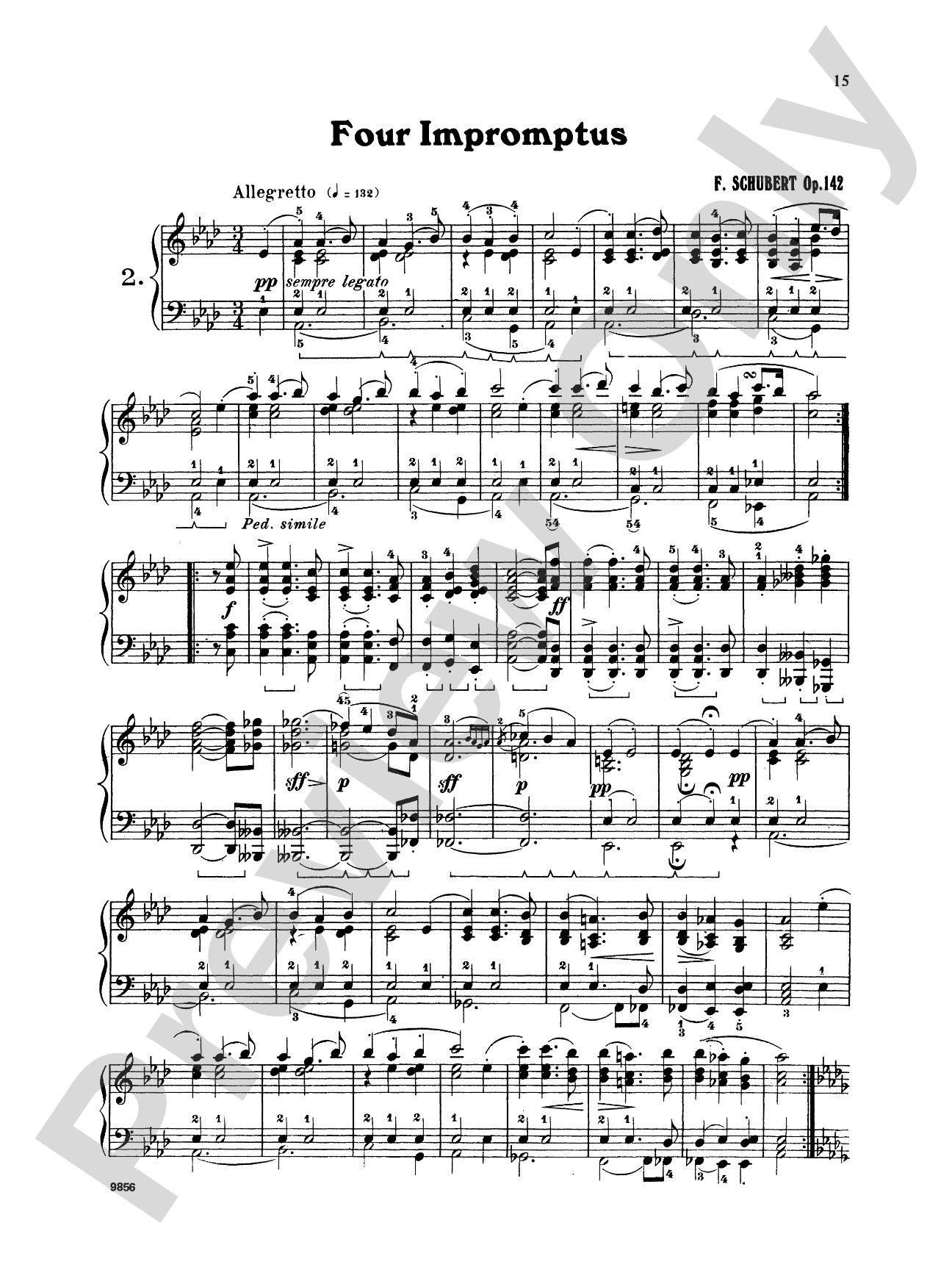 Schubert: Four Impromptus, Op. 142 (Ed. Giuseppe Buonamici)