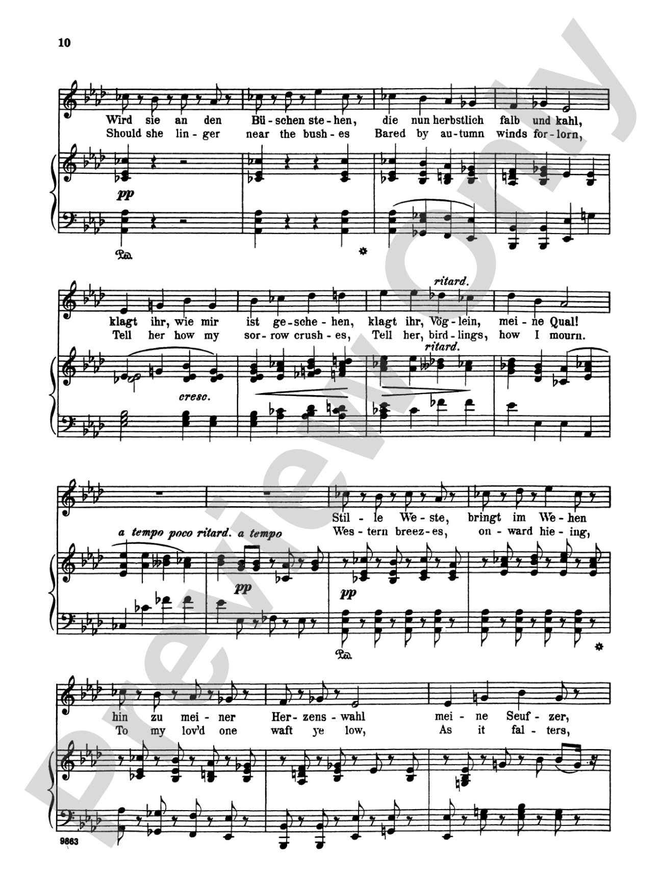 Beethoven: An Die Ferne Geliebte (To the Distant Beloved), Op. 98 (High voice, German/English): High Voice Book
