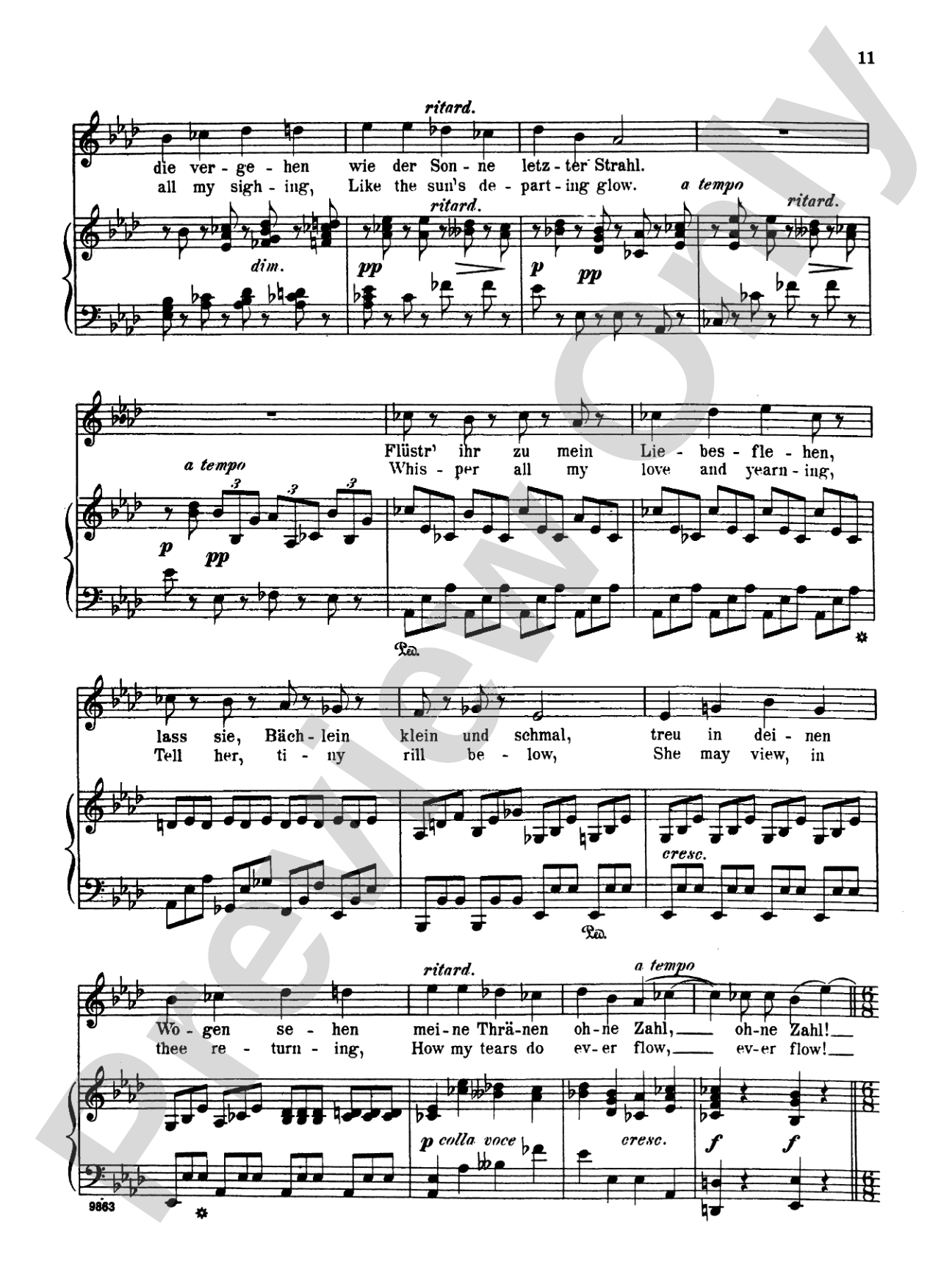 Beethoven: An Die Ferne Geliebte (To the Distant Beloved), Op. 98 (High voice, German/English): High Voice Book