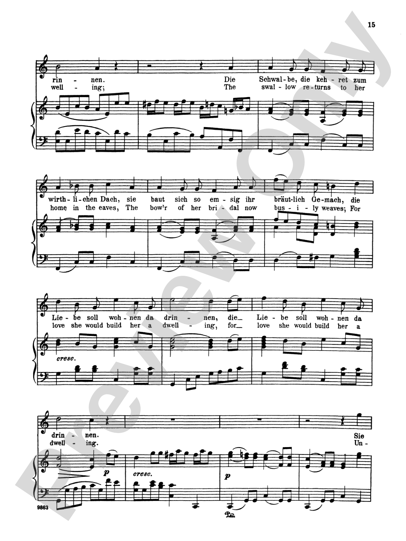Beethoven: An Die Ferne Geliebte (To the Distant Beloved), Op. 98 (High voice, German/English): High Voice Book