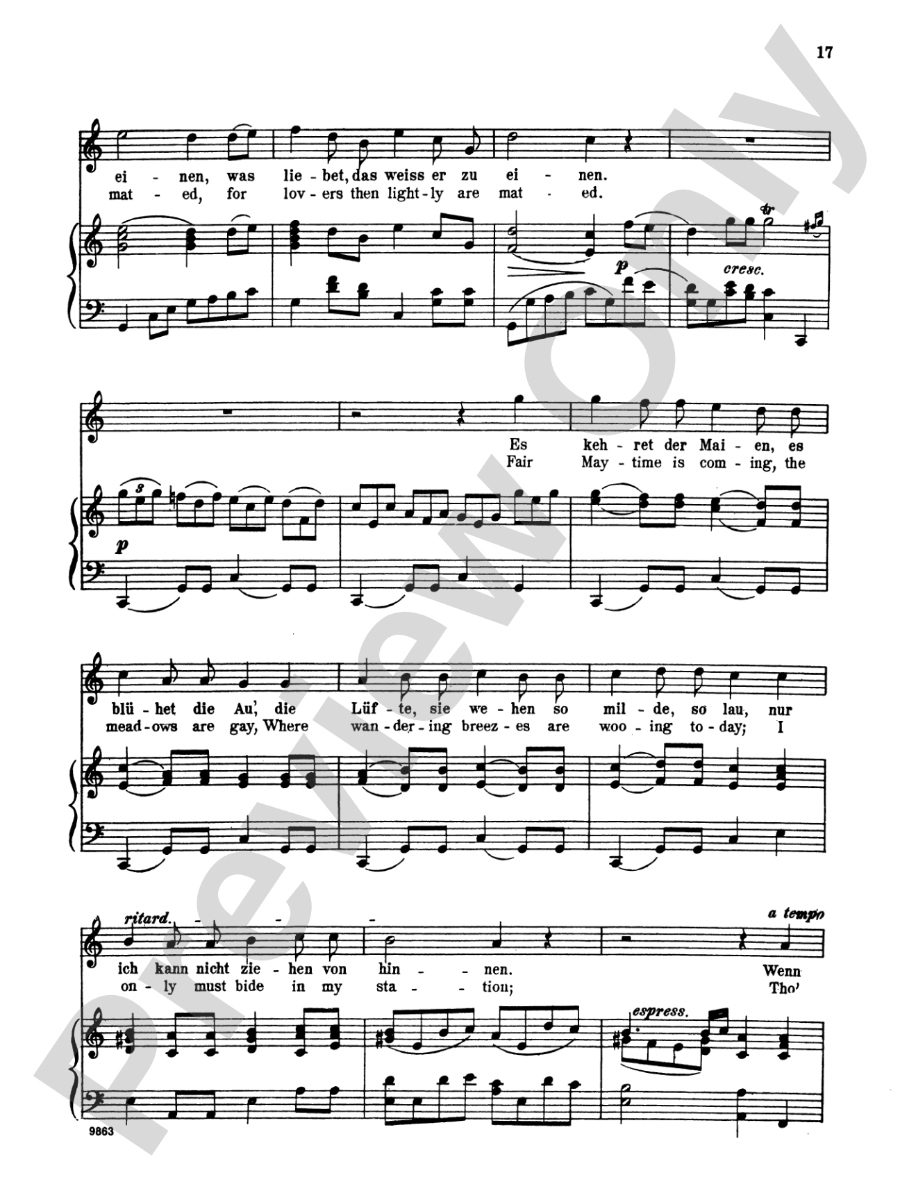 Beethoven: An Die Ferne Geliebte (To the Distant Beloved), Op. 98 (High voice, German/English): High Voice Book