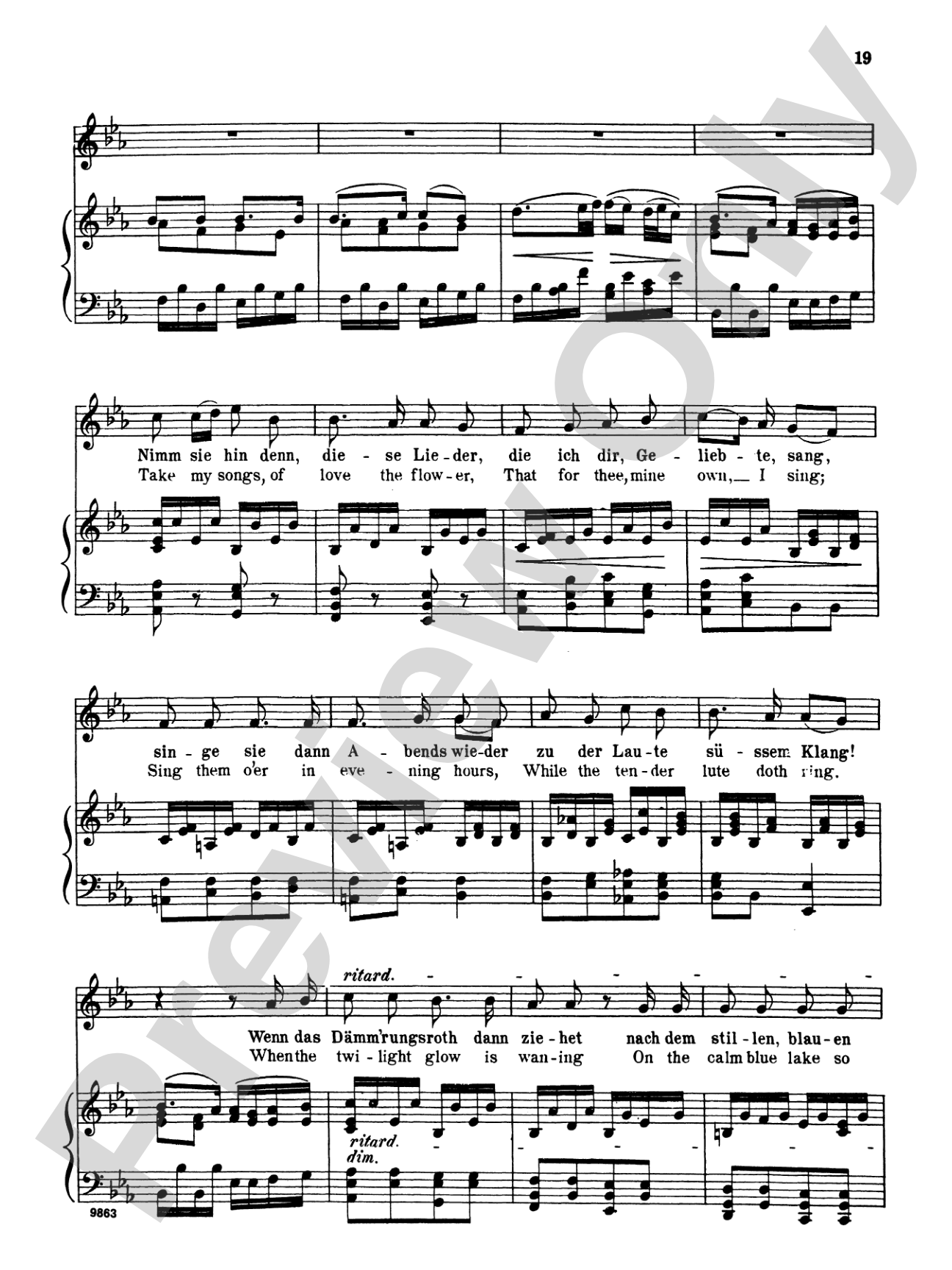Beethoven: An Die Ferne Geliebte (To the Distant Beloved), Op. 98 (High voice, German/English): High Voice Book